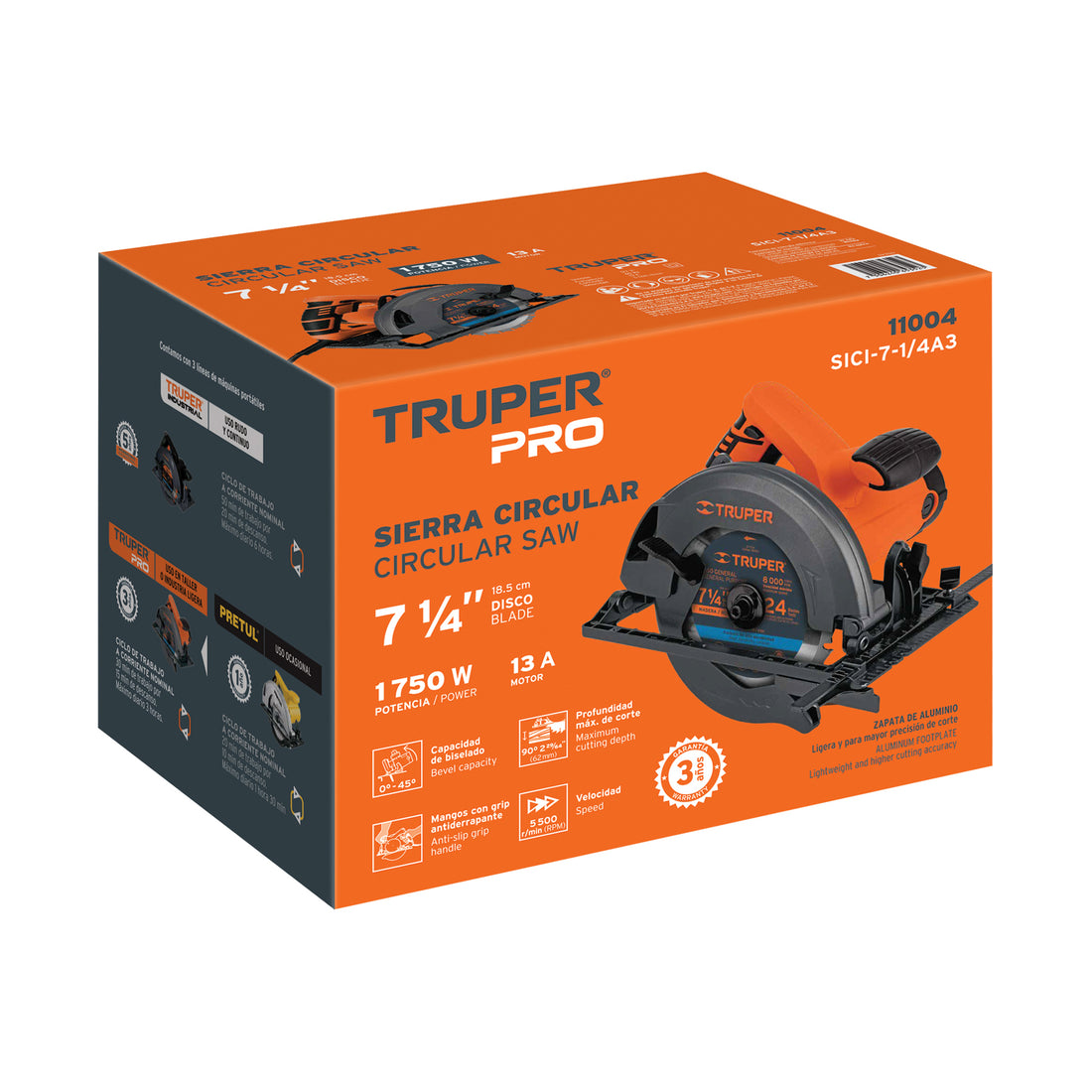 Caja de empaque de repuesto para SICI-7-1/4A3, TRUPER