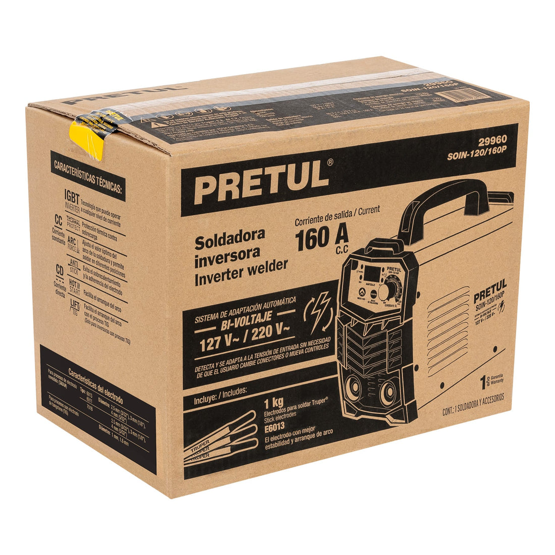 Caja de empaque de repuesto para SOIN-120/160P, PRETUL