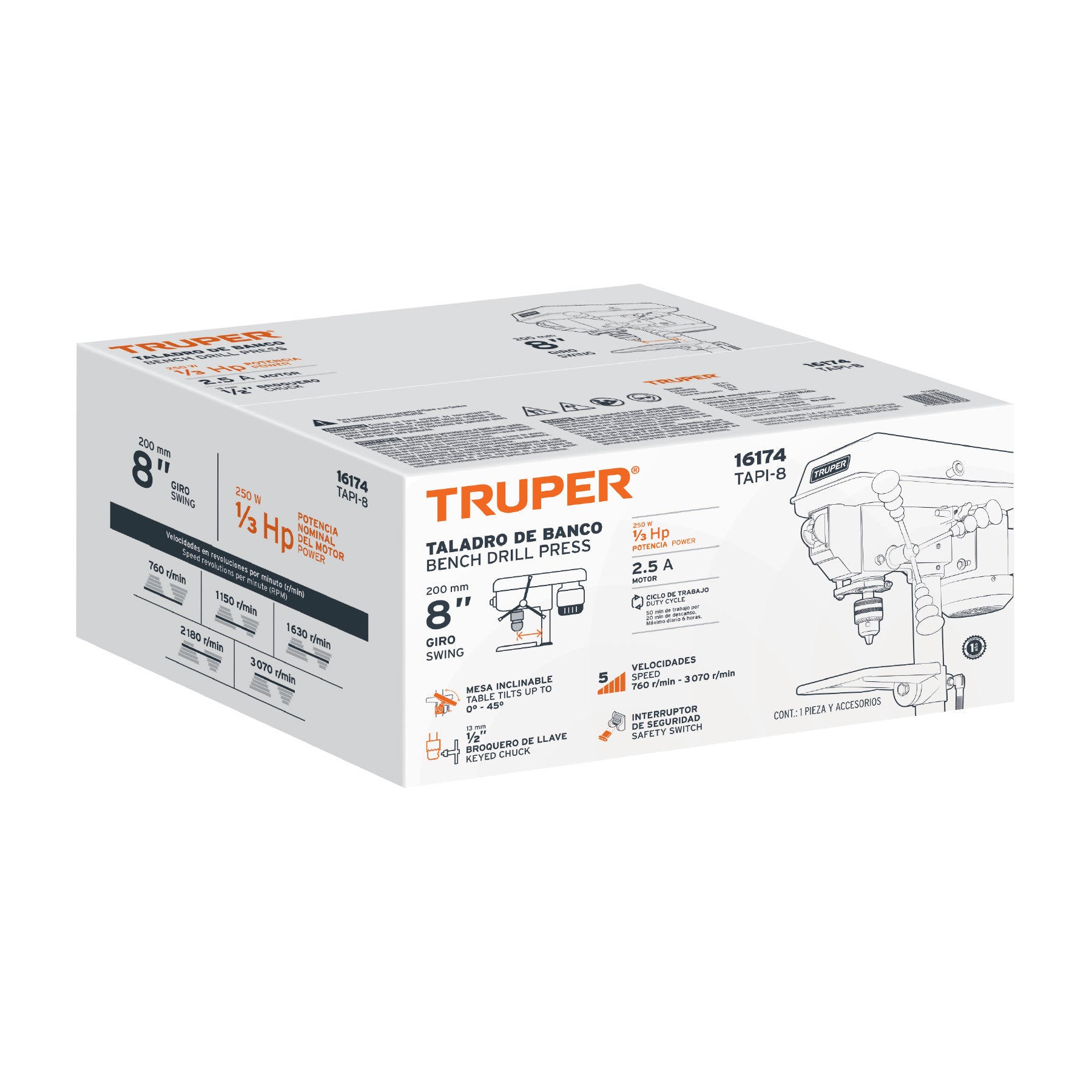 Caja de empaque de repuesto para TAPI-8, TRUPER
