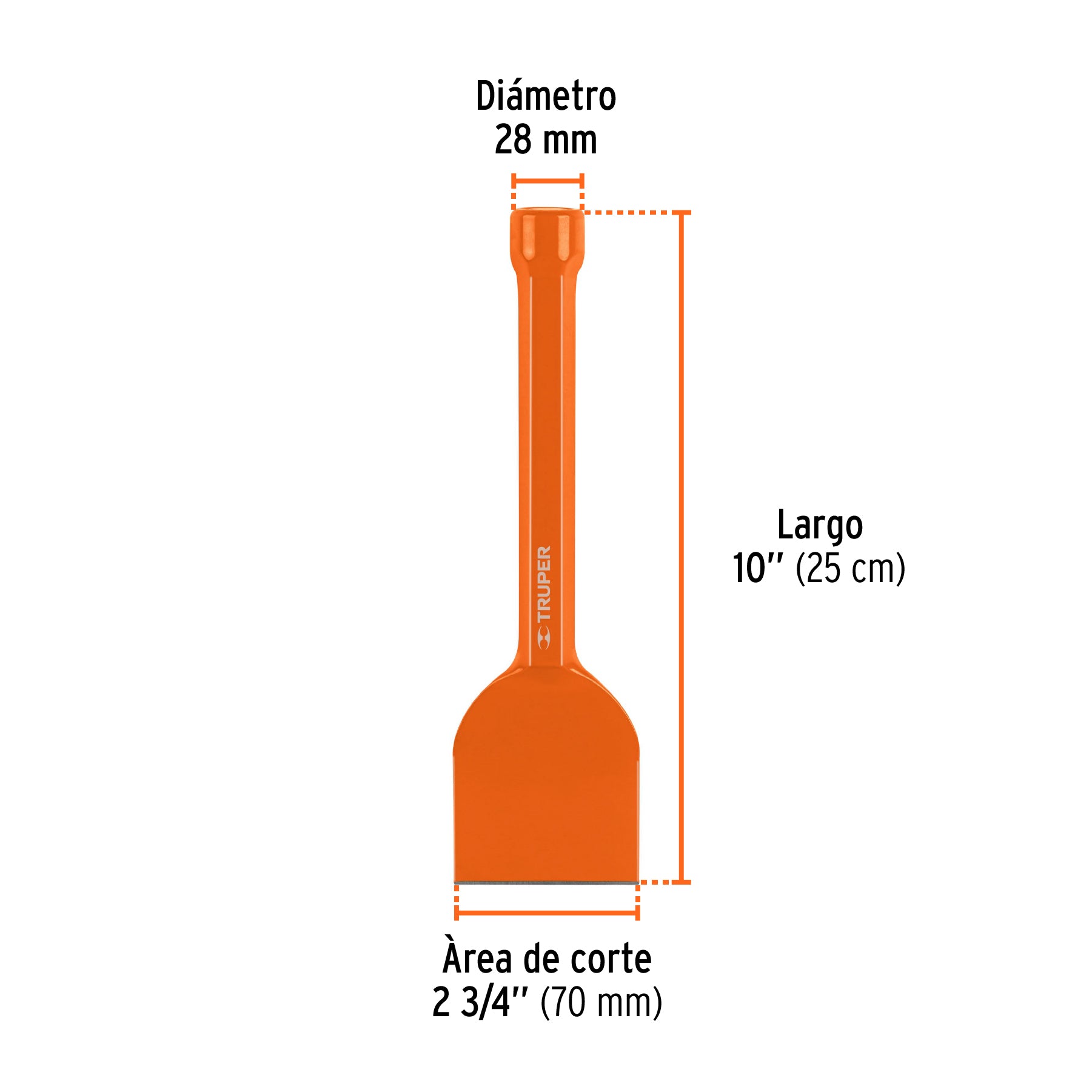 Cincel ladrillero 2-3/4 X 10", TRUPER