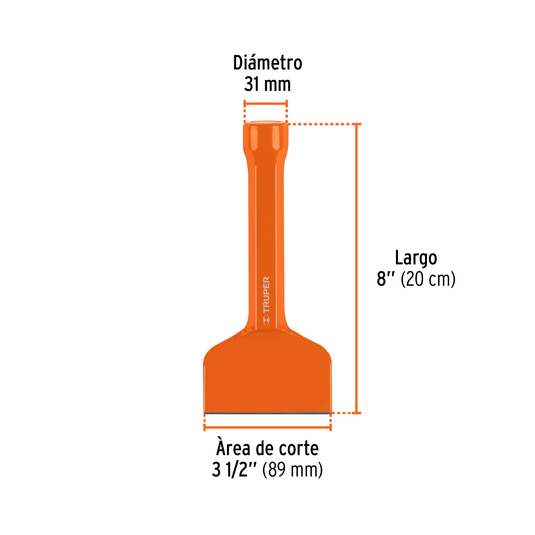 Cincel ladrillero 3-1/2 X 8", TRUPER