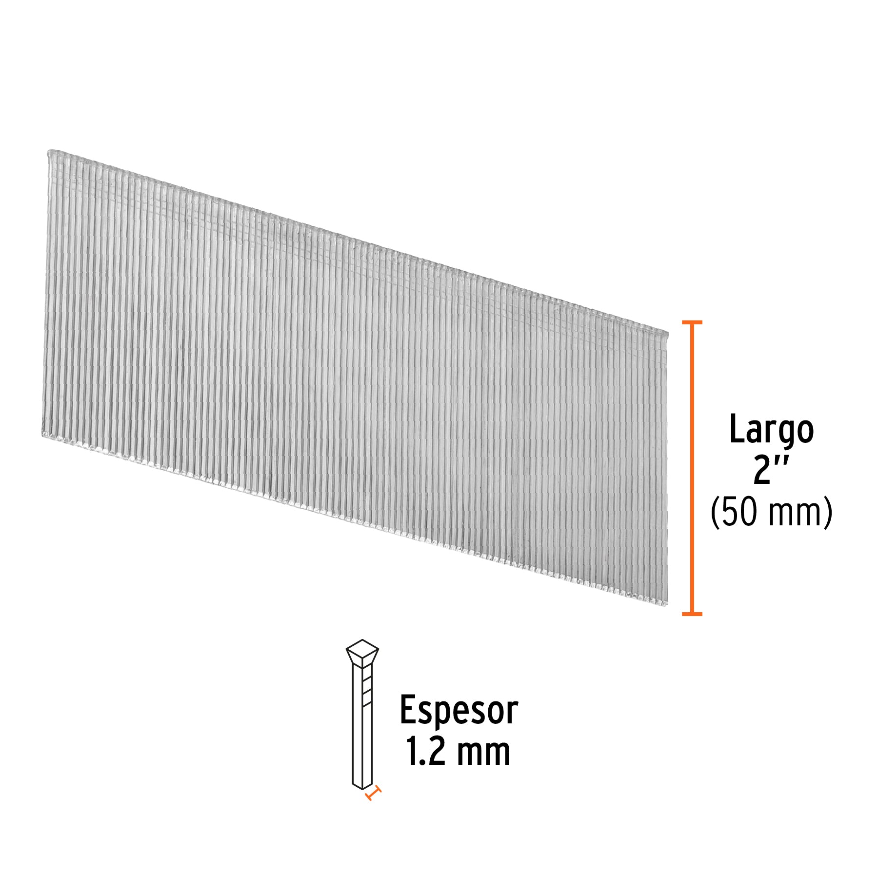 Caja con 5000 clavos calibre 18, 50 mm para CLNE-18, TRUPER