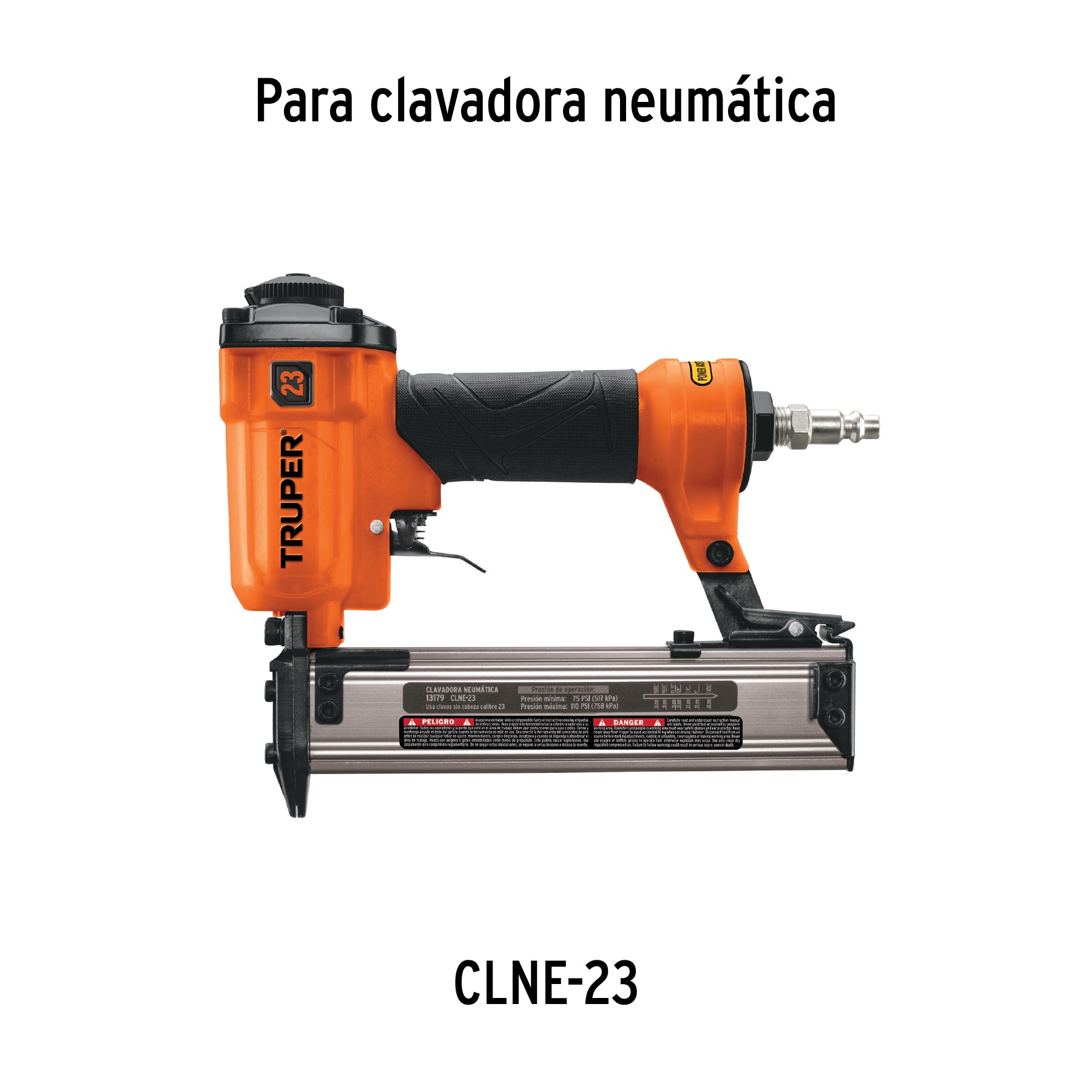 Caja con 10000 clavos calibre 23, 30 mm para CLNE-23, TRUPER