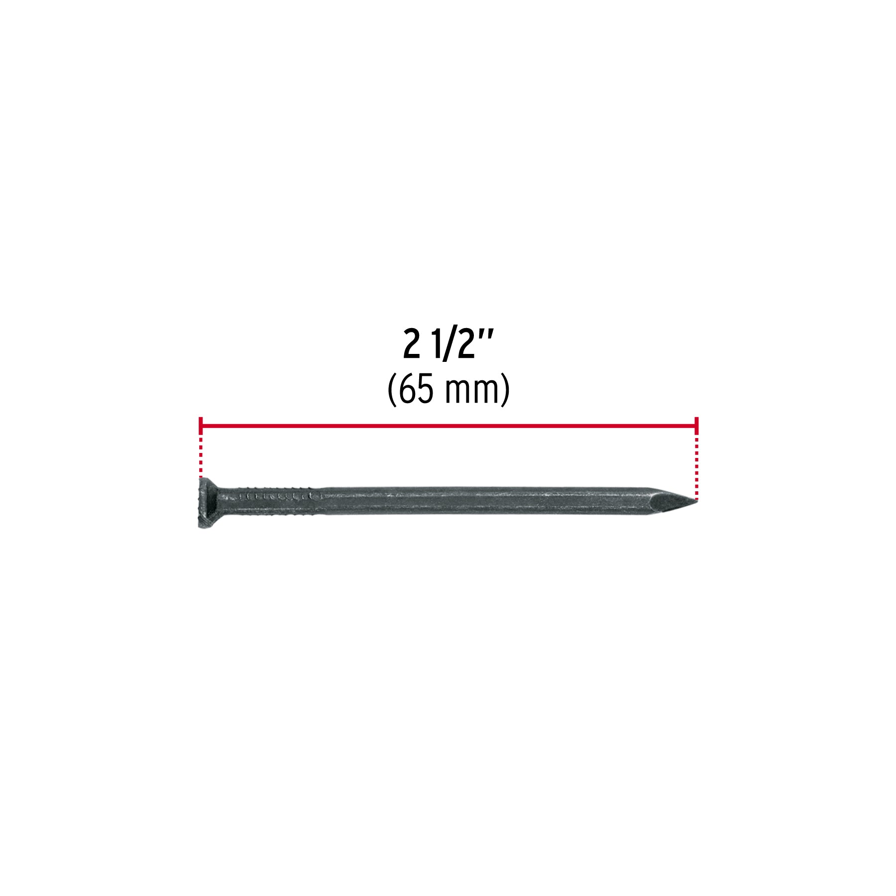 Blíster con 15 clavos negros para concreto 2-1/2", FIERO