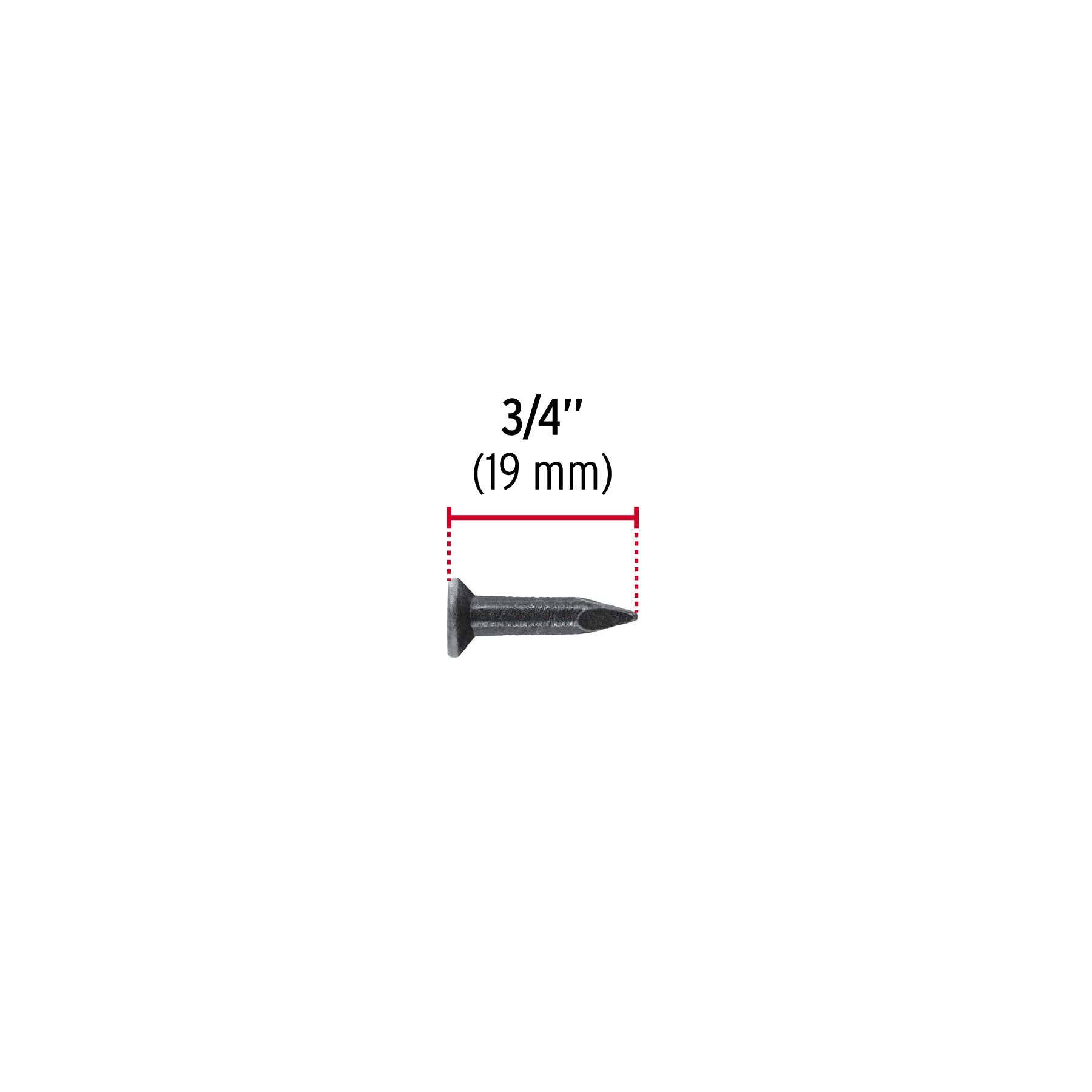 Bolsa con 1 kg de clavos para concreto negros 3/4", FIERO