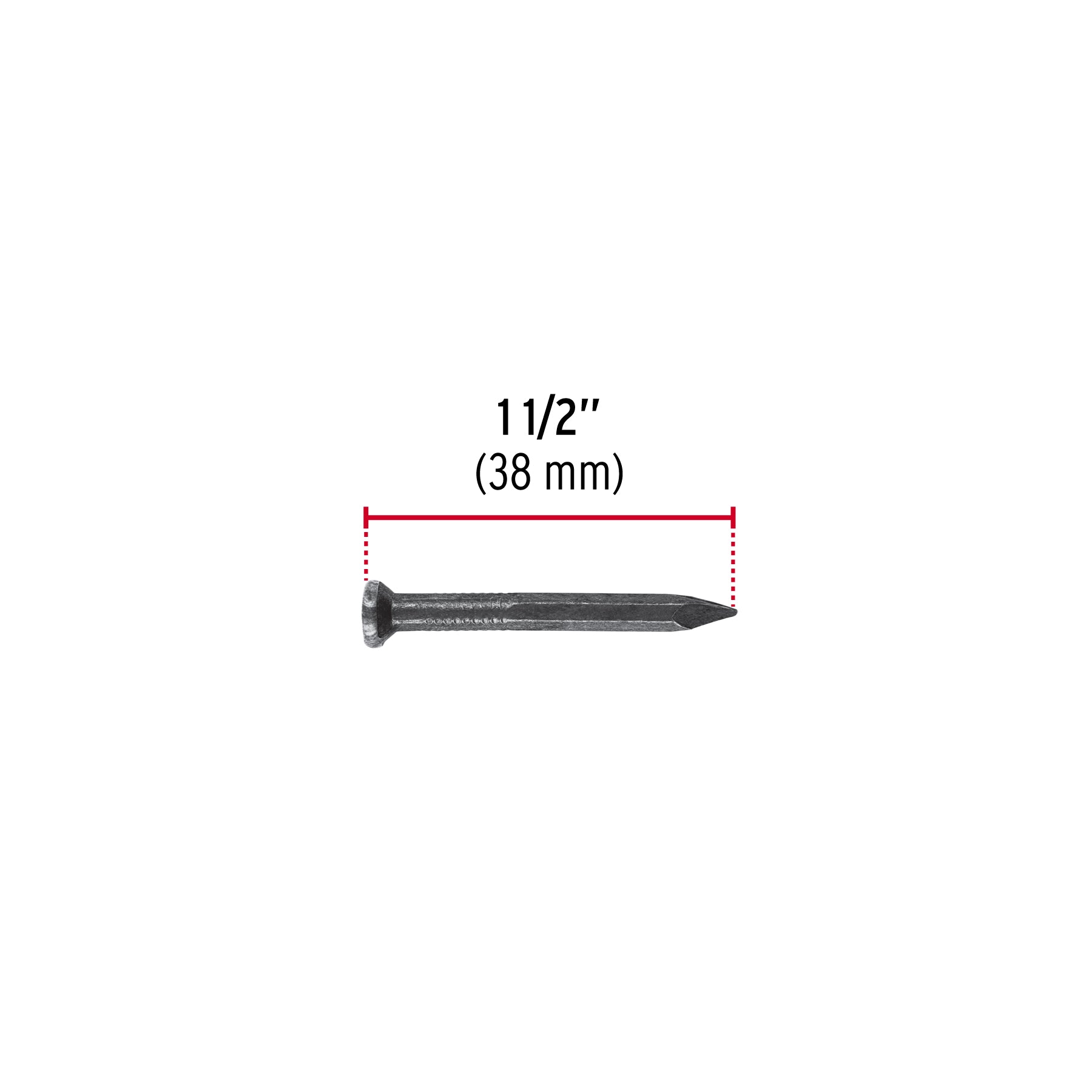 Kilo de clavos para concreto 1-1/2"negros, caja de 25 kg