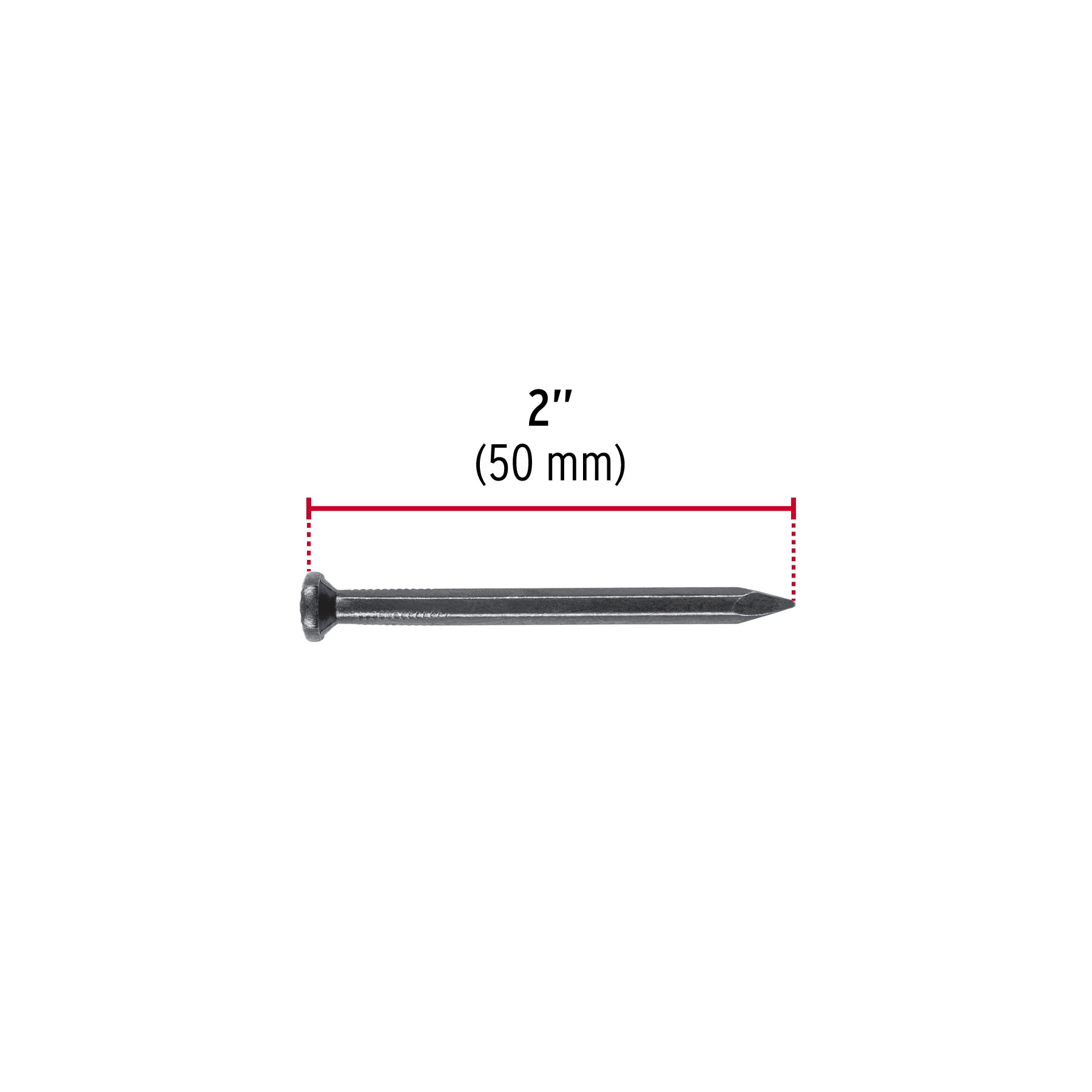 Kilo de clavos para concreto 2" negros, caja de 25 kg, FIERO