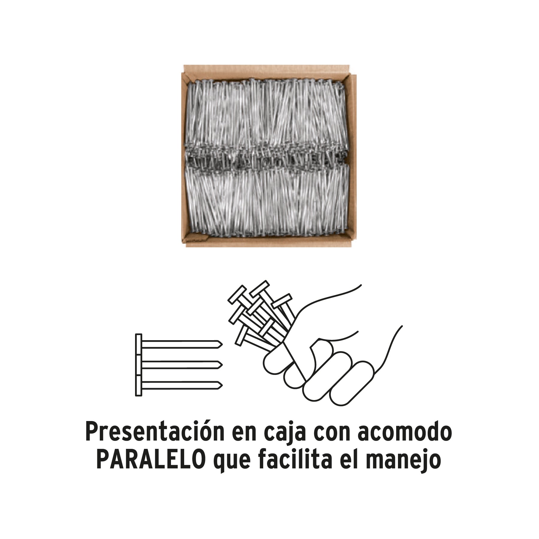 Kilo de clavos para concreto 3-1/2"galvanizado, caja de25 kg