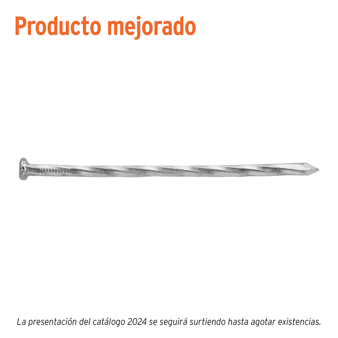 Kilo de clavos para concreto 4" galvanizado, caja de 25 kg