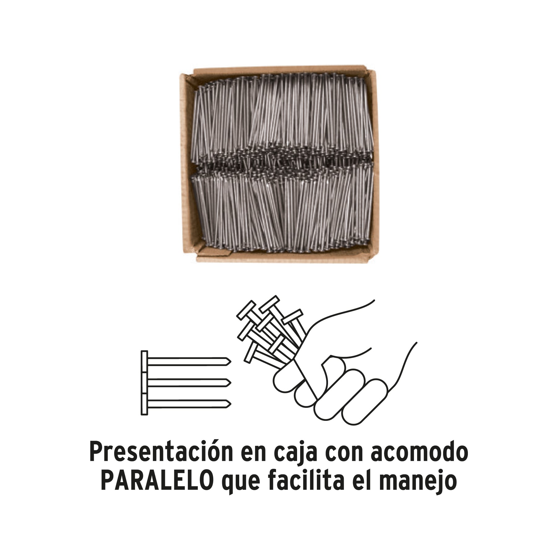 Kilo de clavo estándar 3" con cabeza en caja de 25 kg, FIERO