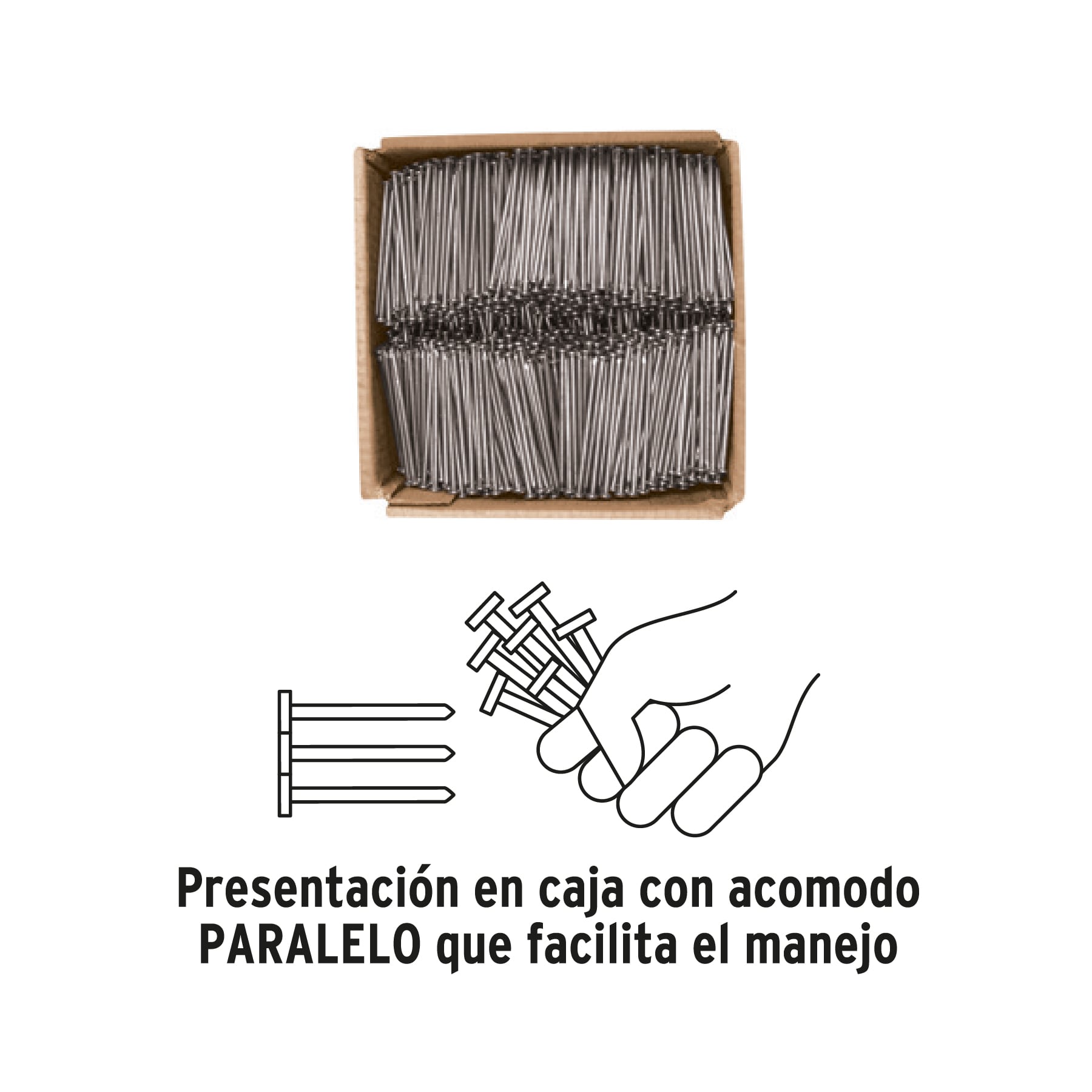 Kilo de clavo estándar 4" con cabeza en caja de 10 kg, FIERO