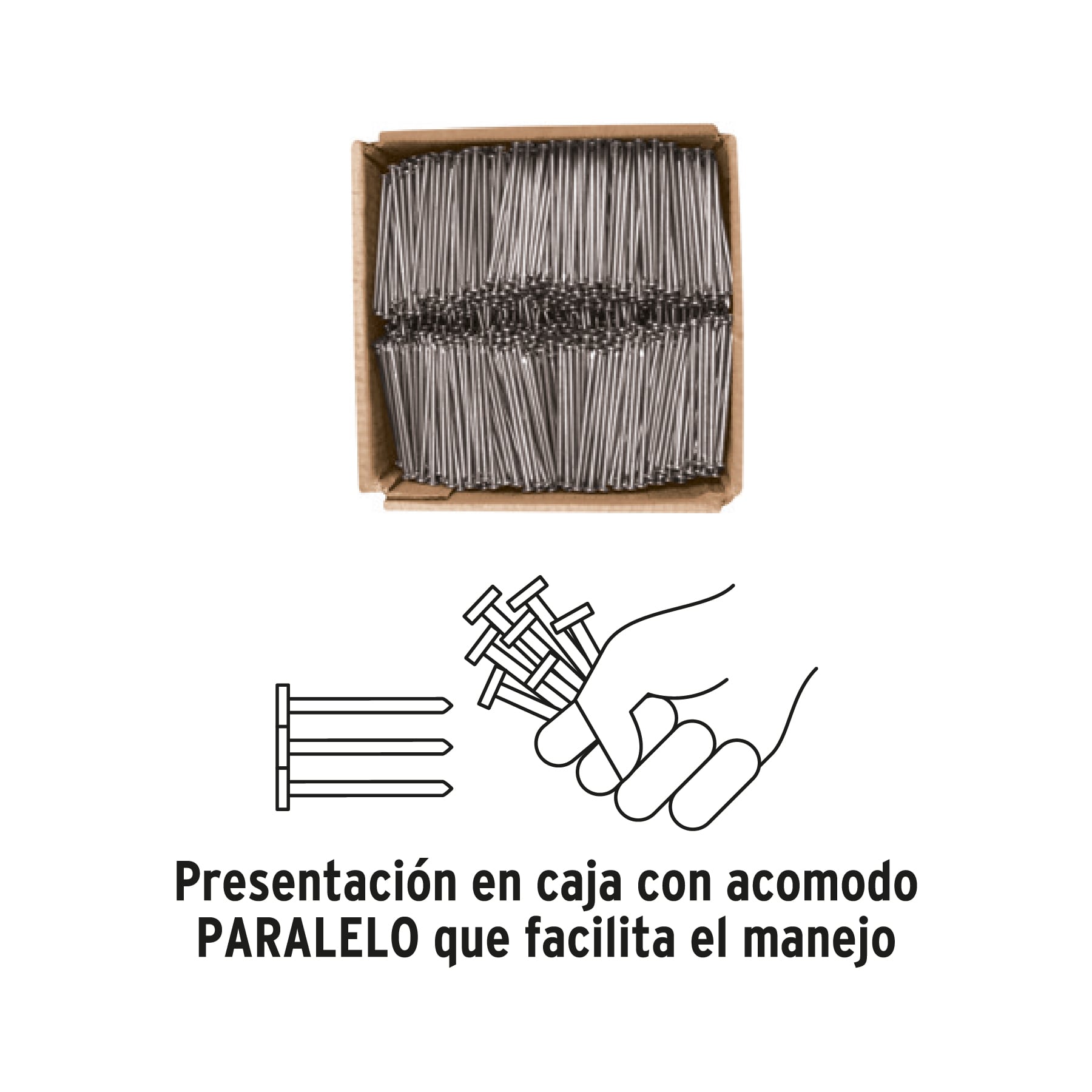 Kilo de clavo estándar 4" con cabeza en caja de 25 kg, FIERO