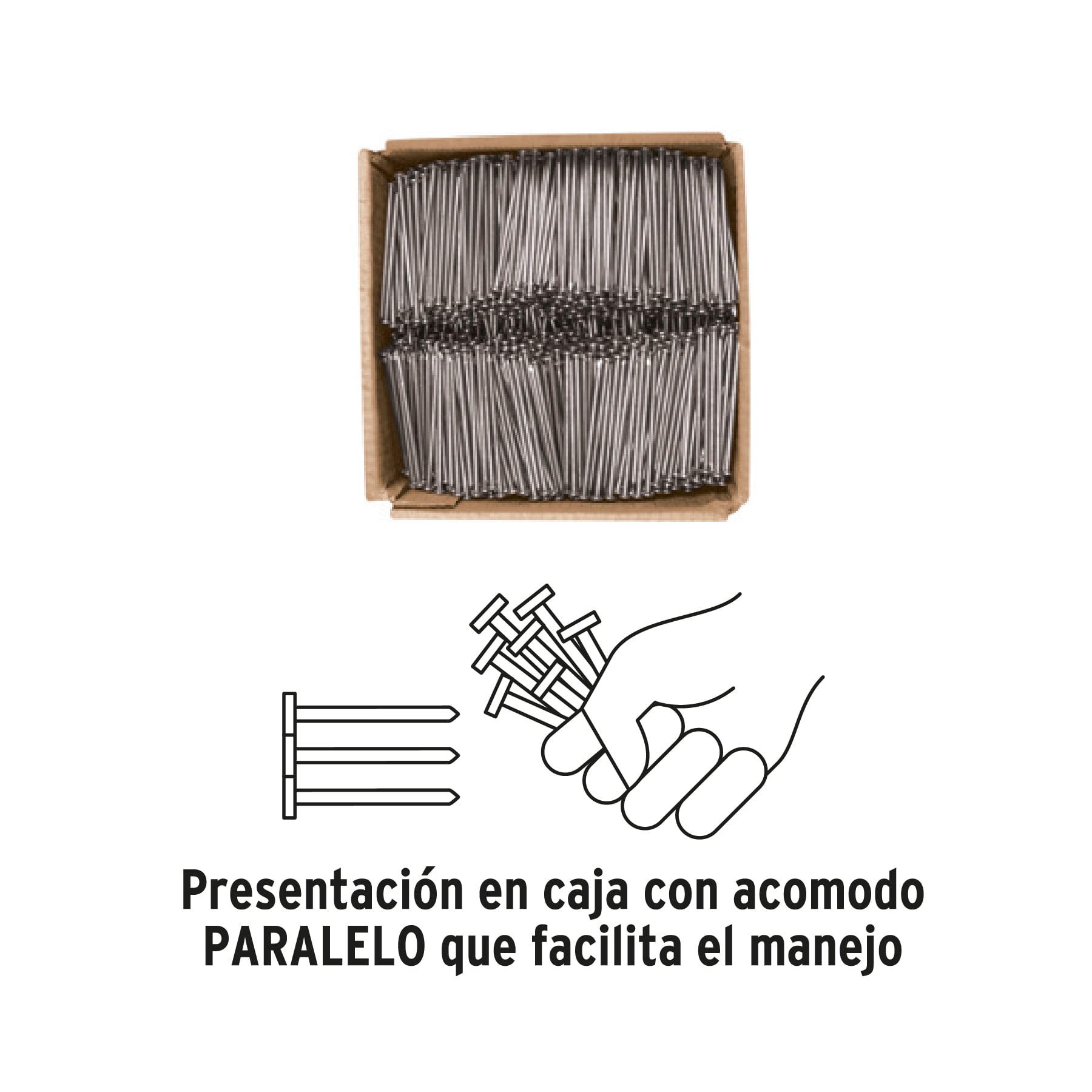 Kilo de clavo estándar 5" con cabeza en caja de 25 kg, FIERO