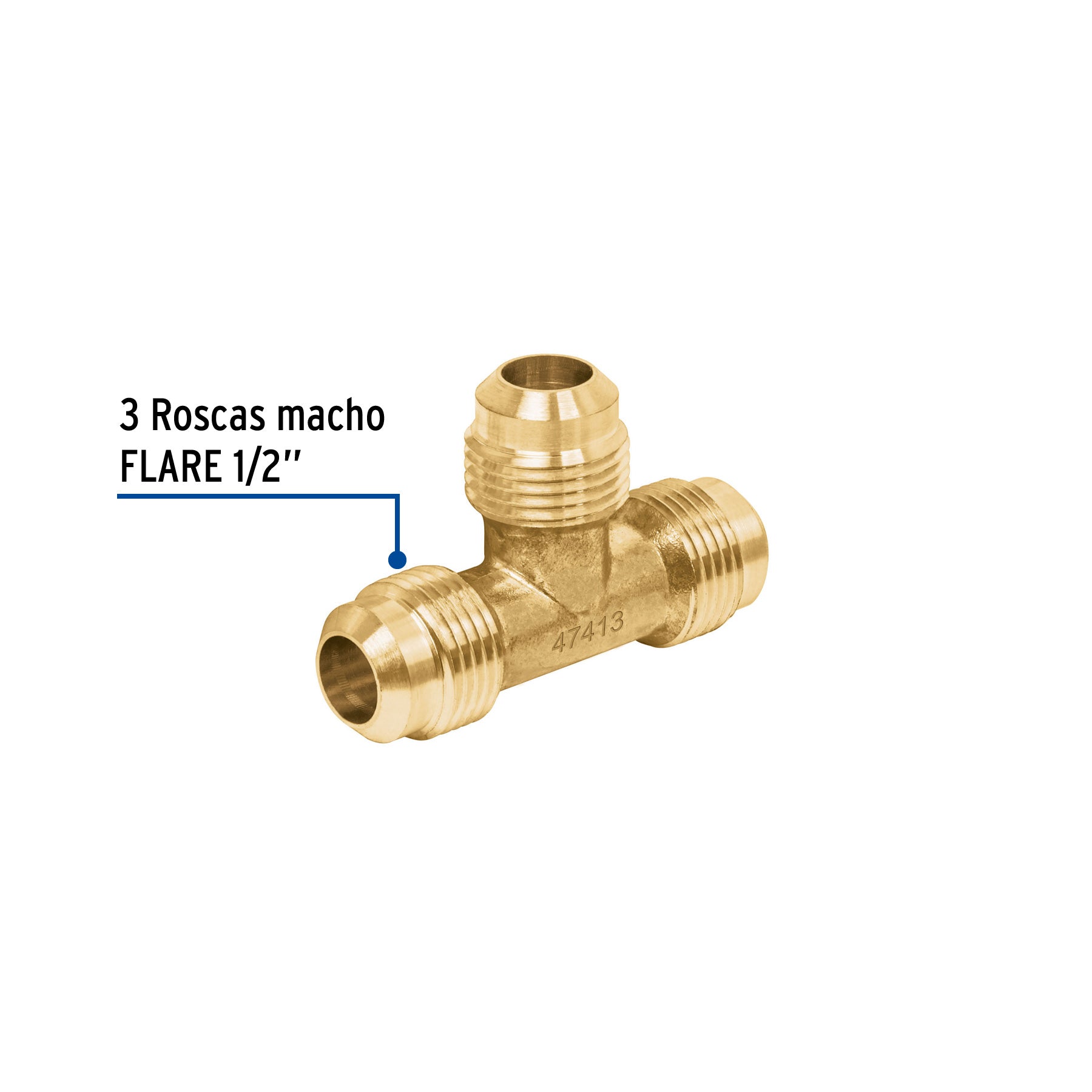 Tee unión de latón 1/2", FOSET