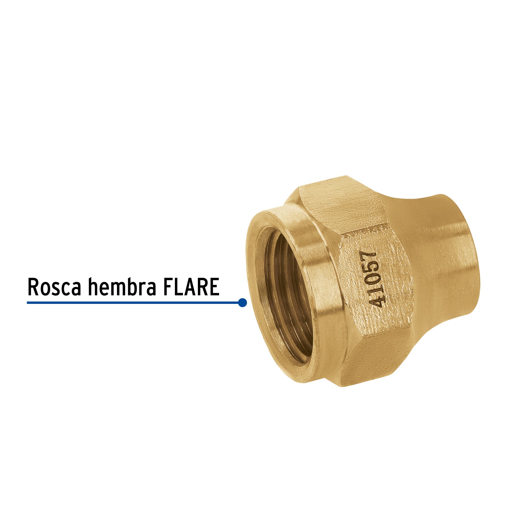 Tuerca cónica de latón 5/16", FOSET