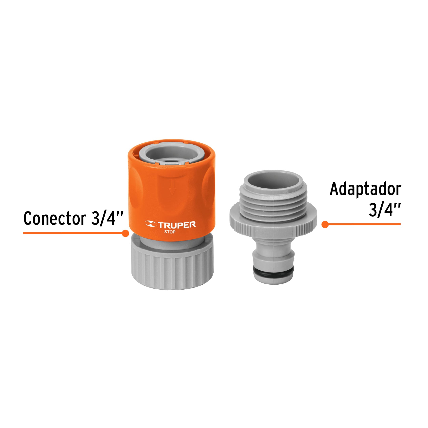 Conector 3/4" rápido de ABS manguera-acc. sistema click