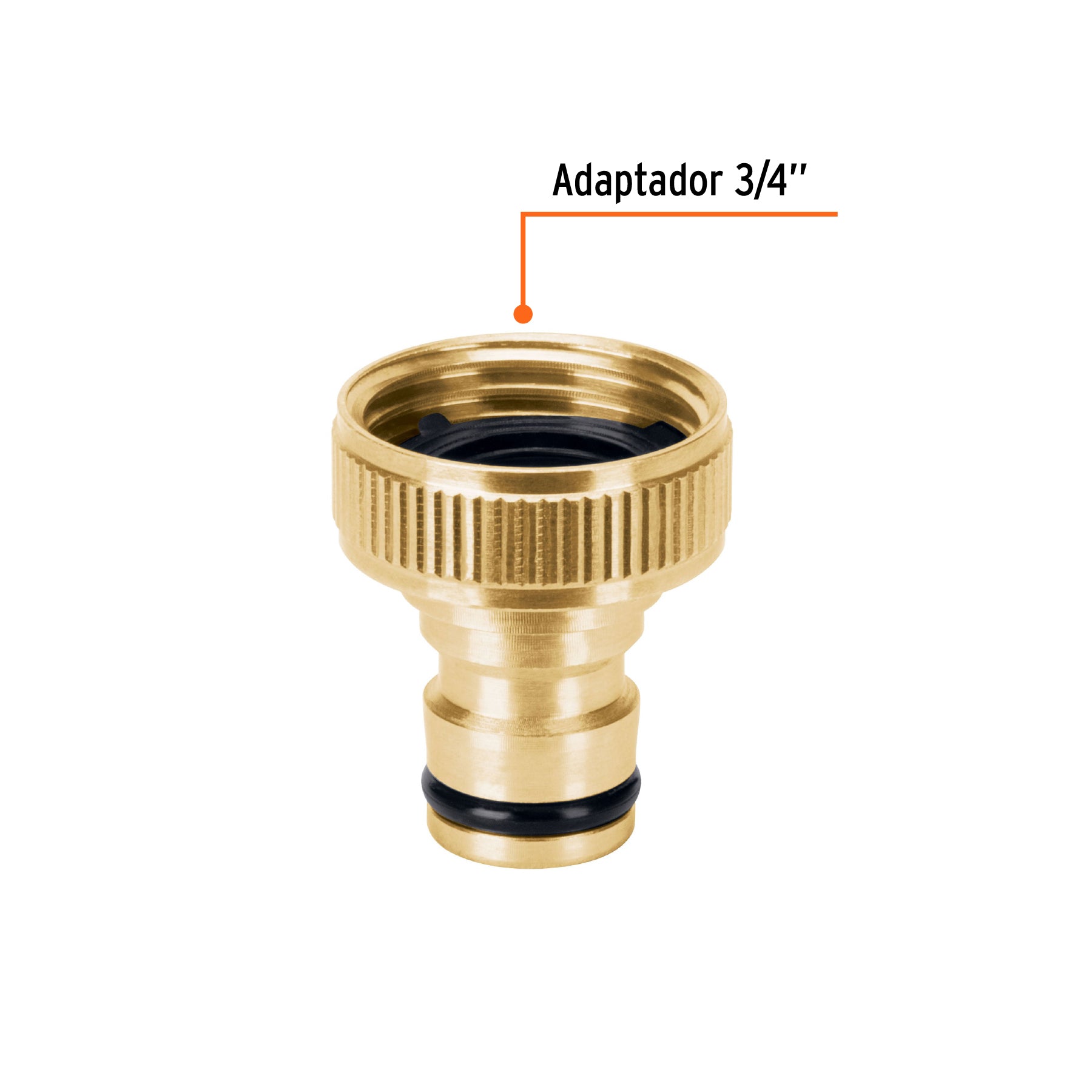 Conector 3/4" rápido hembra de latón, sistema click, TRUPER