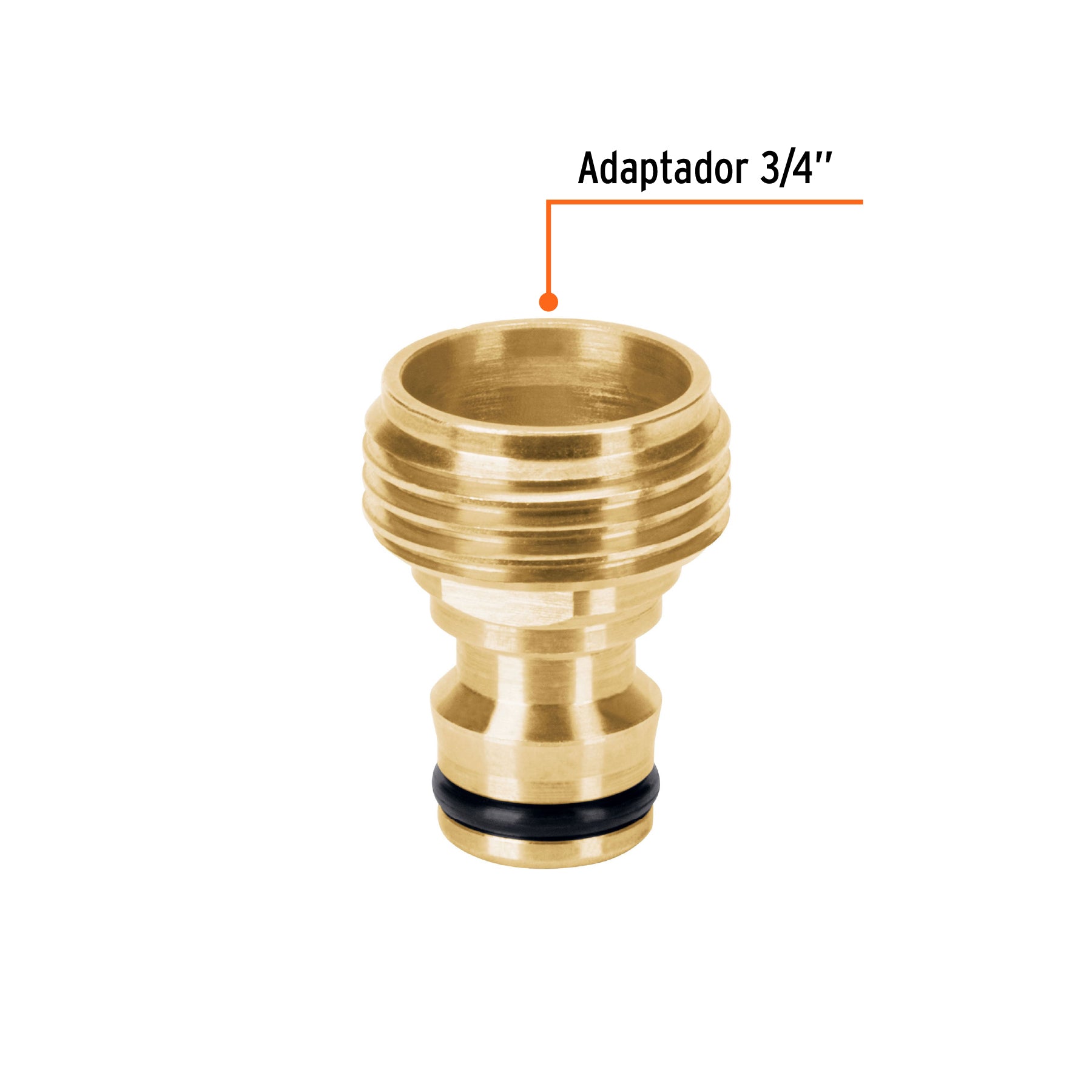 Conector 3/4" rápido macho de latón, sistema click, TRUPER