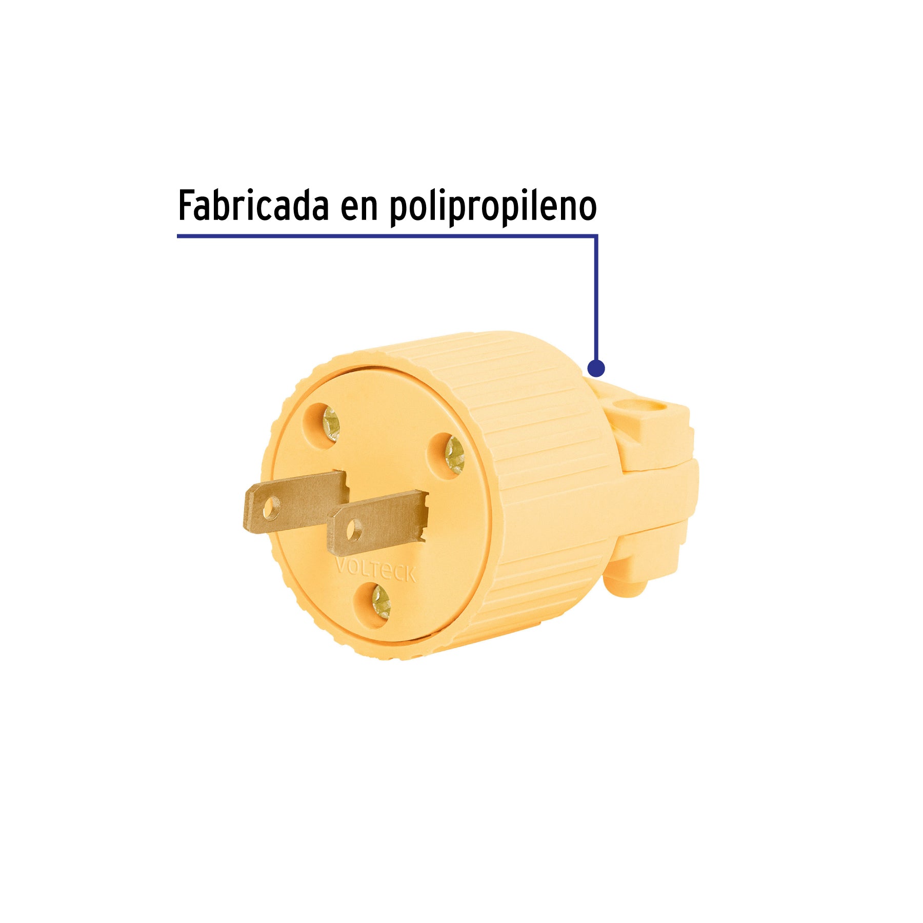 Clavija industrial plástica polarizada, VOLTECK