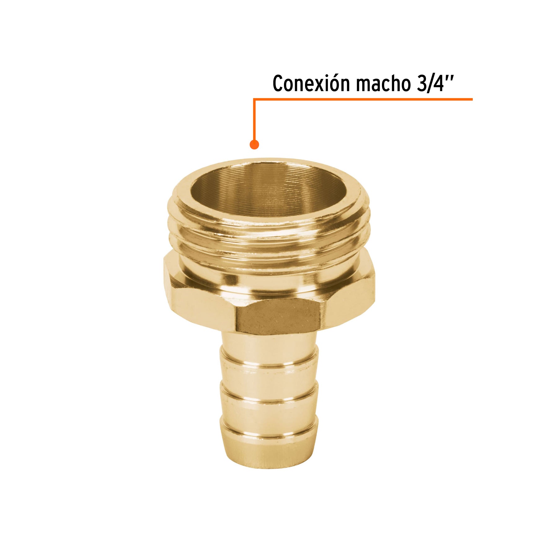 Conector 1/2" macho de aluminio, TRUPER