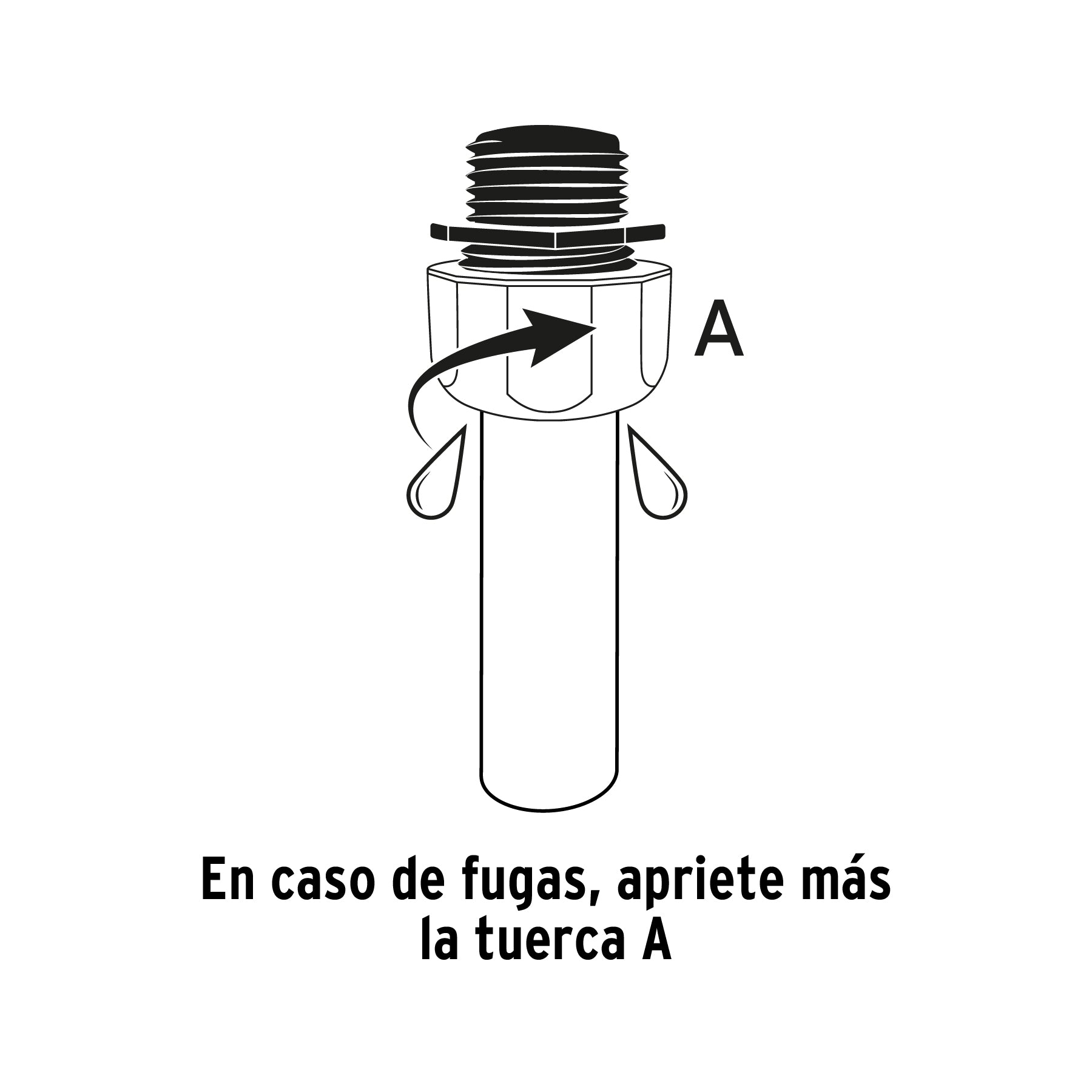 Conector 1/2" macho de ABS con tuerca de ajuste manual