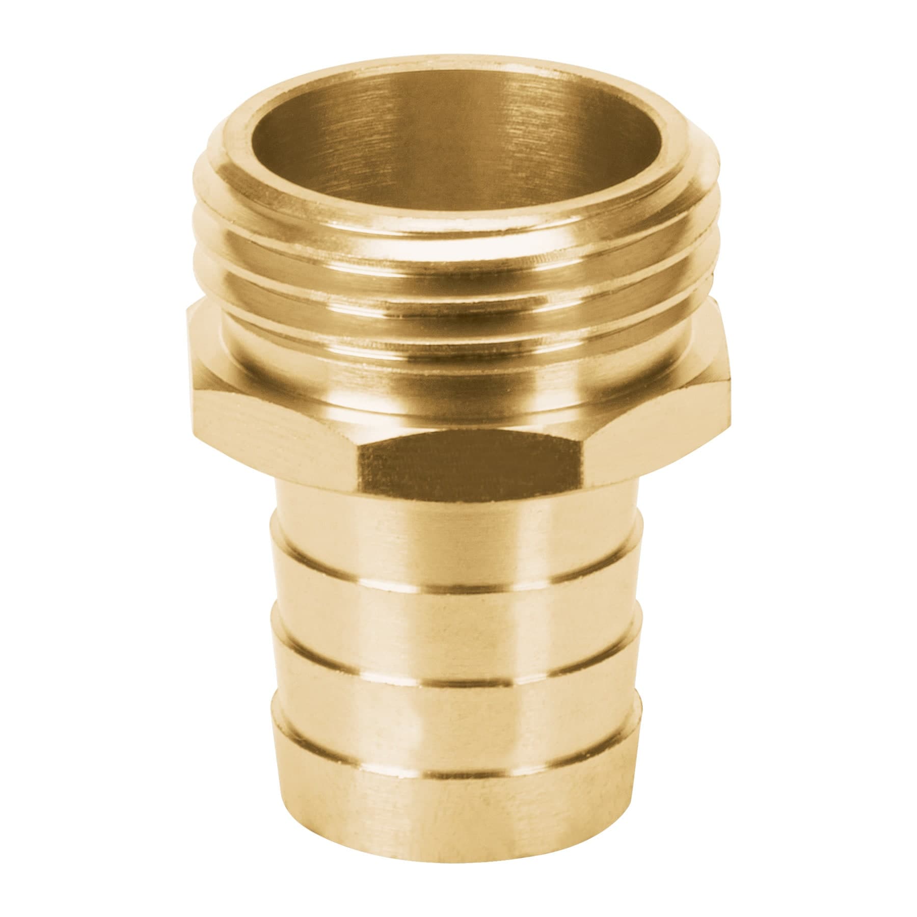 Conector 3/4" macho de latón sólido para manguera, TRUPER