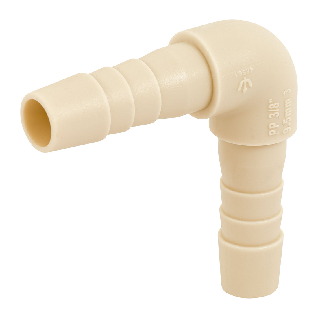 Codo 90° inserción de 3/8" de polipropileno, FOSET