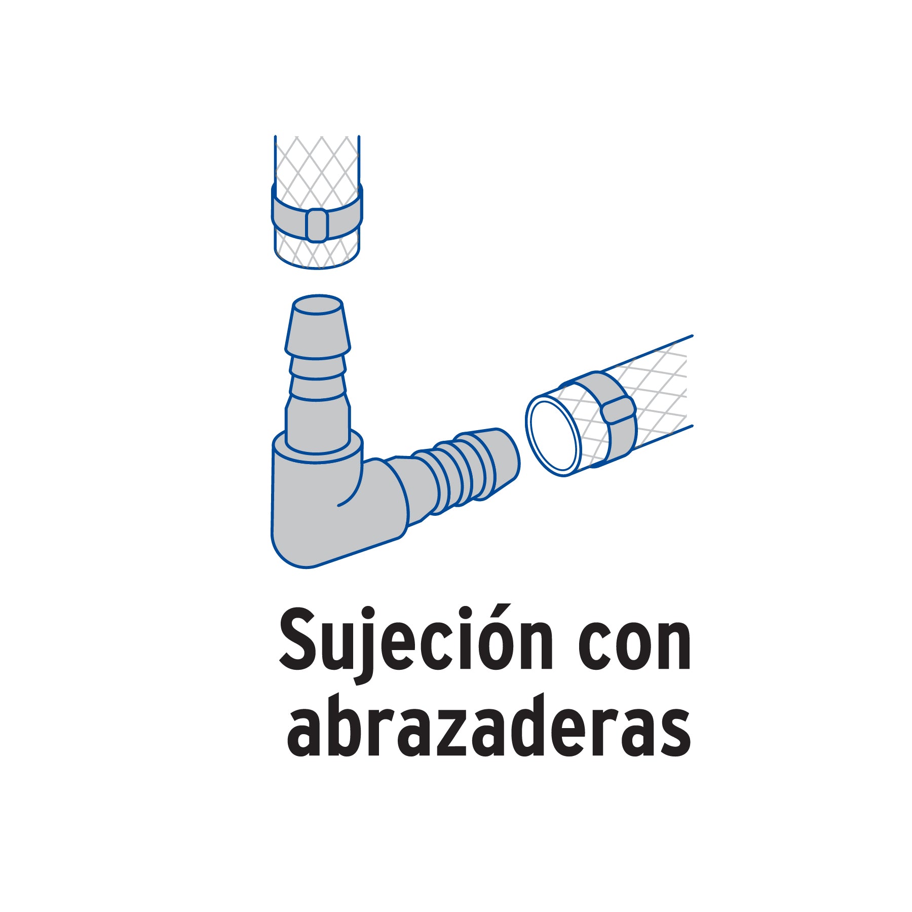 Codo 90° inserción de 3/8" de polipropileno, FOSET