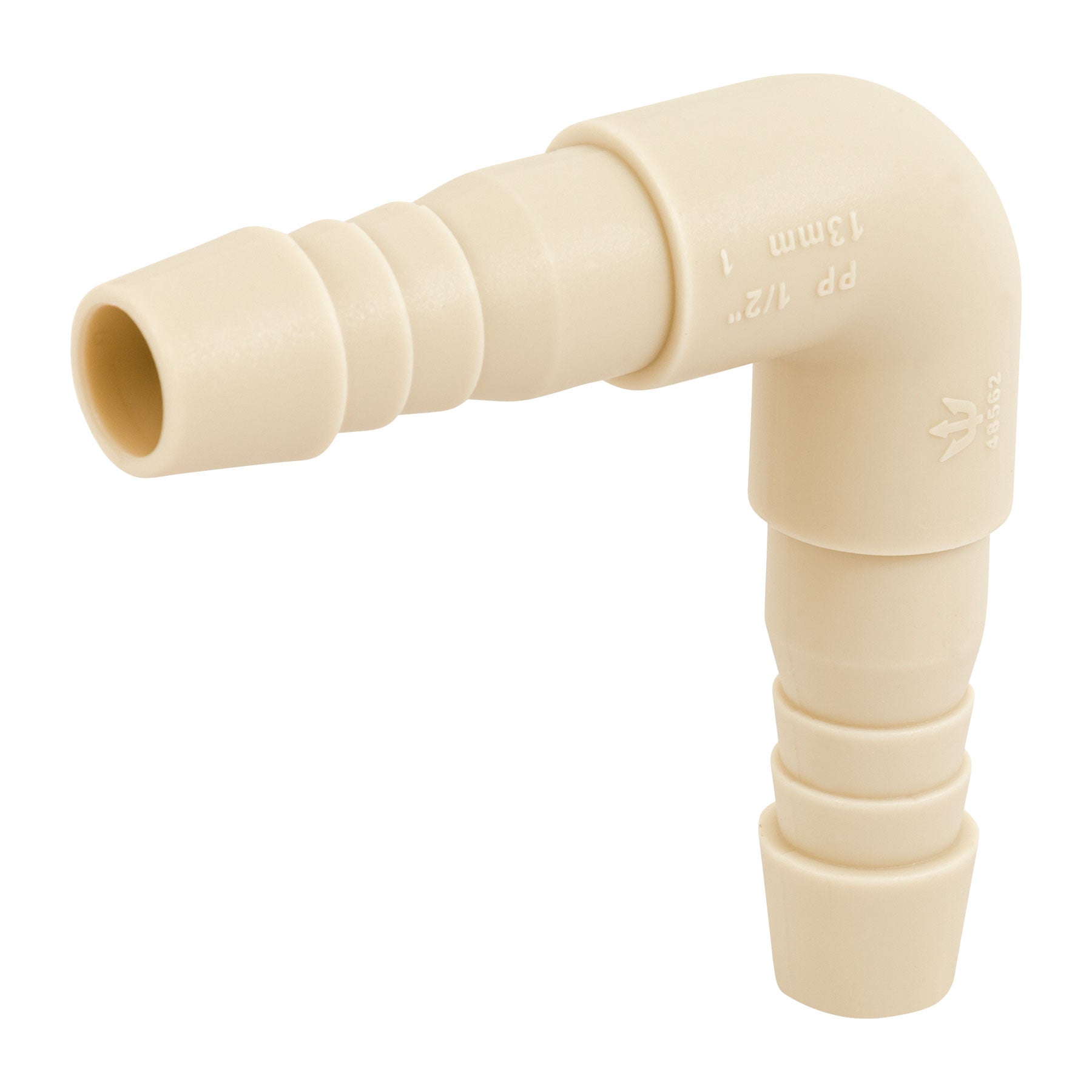Codo 90° inserción de 1/2" de polipropileno, FOSET