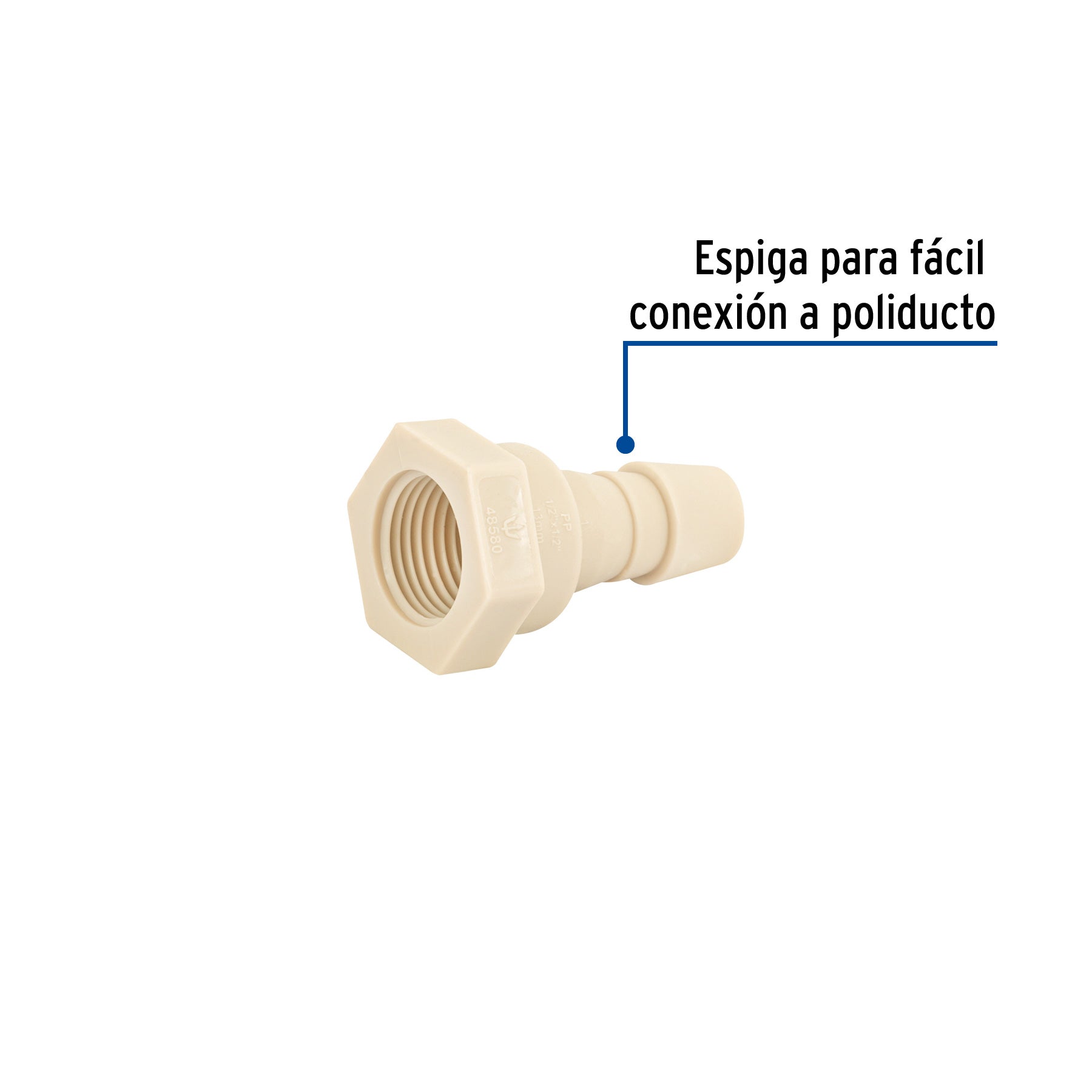 Adaptador inserción rosca interior de 1/2" x 1/2", FOSET