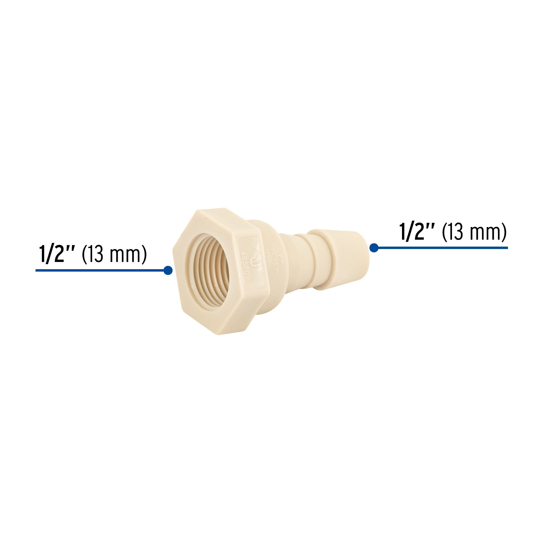 Adaptador inserción rosca interior de 1/2" x 1/2", FOSET