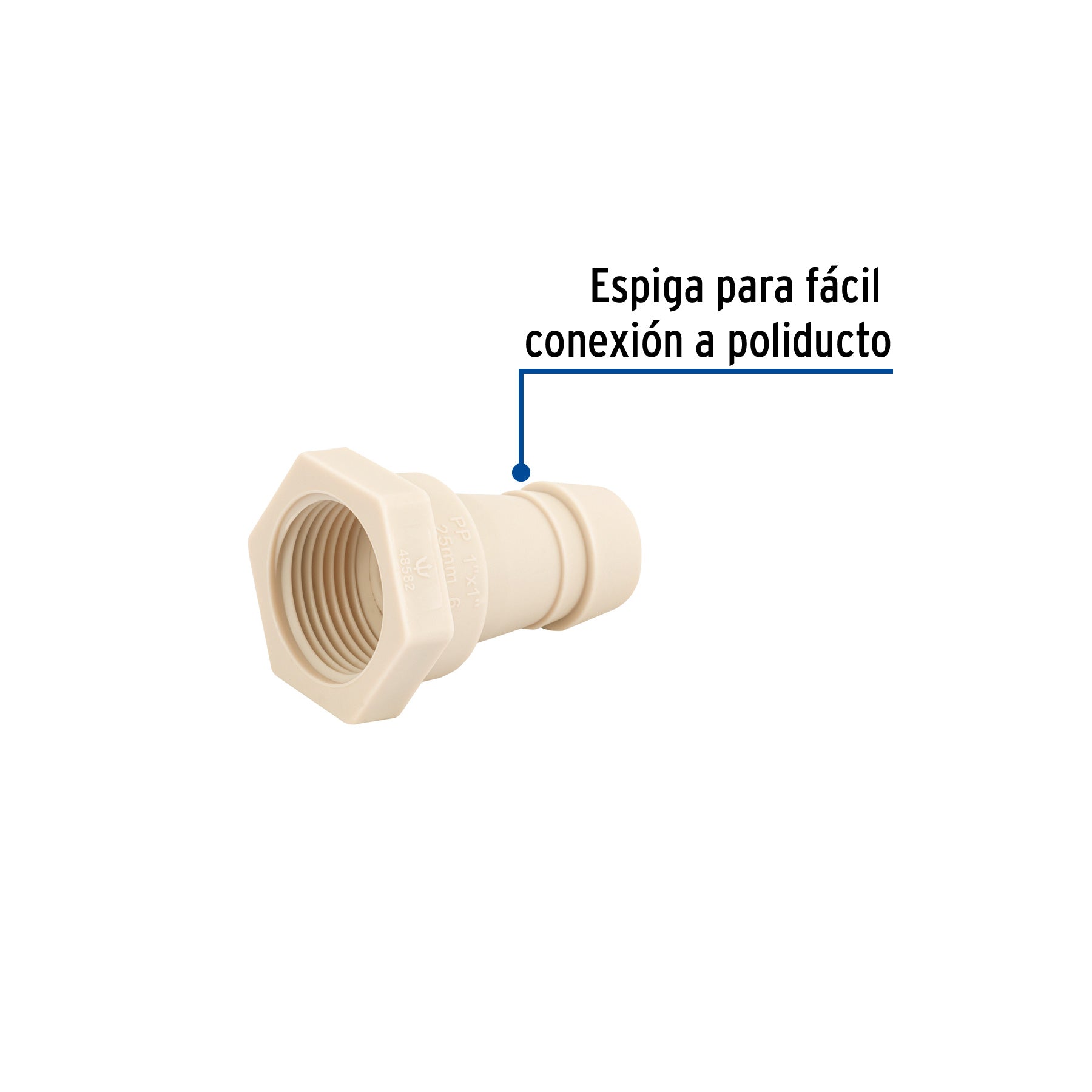Adaptador inserción rosca interior de 1x1", FOSET
