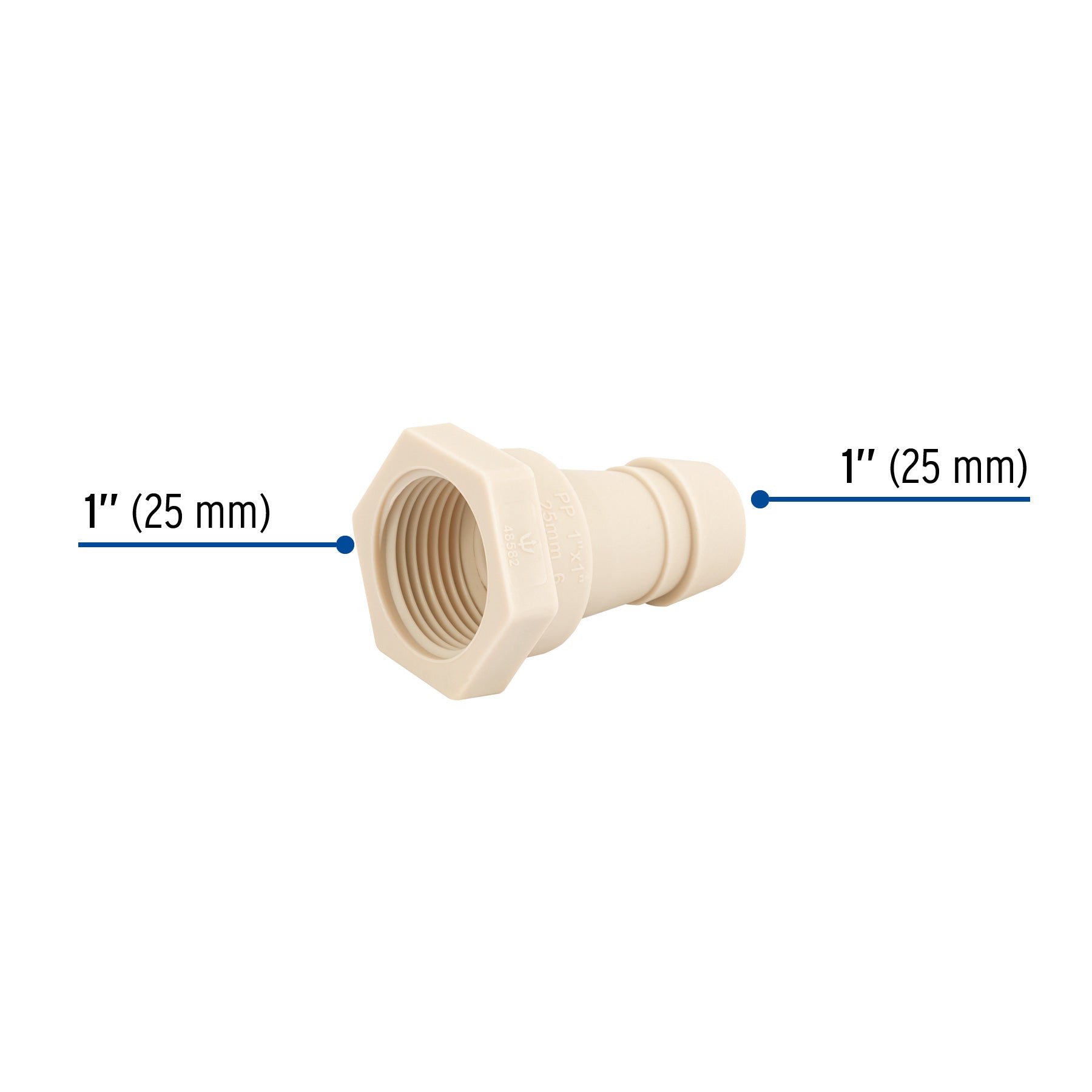Adaptador inserción rosca interior de 1x1", FOSET