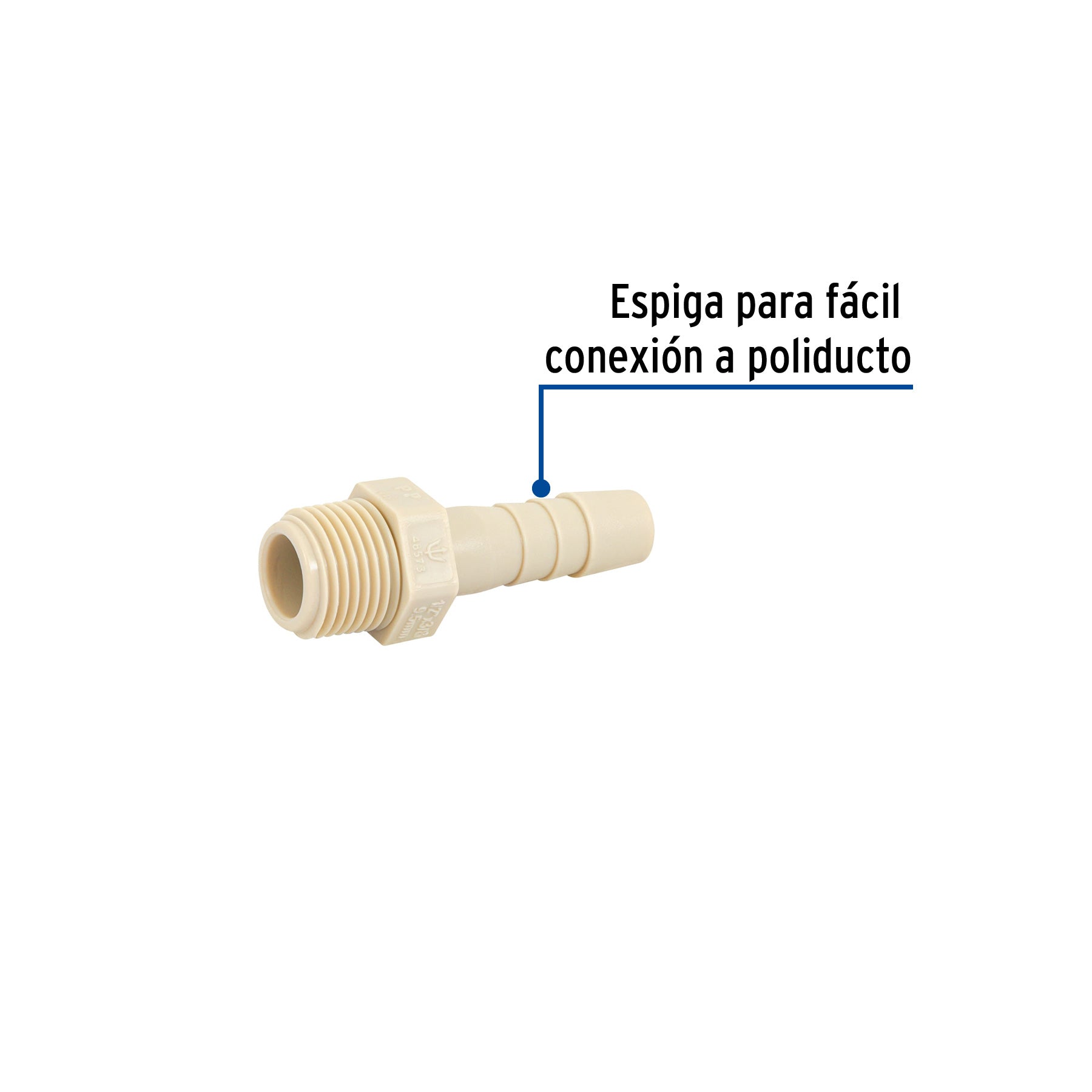 Adaptador inserción rosca exterior de 1/2" x 3/8", FOSET