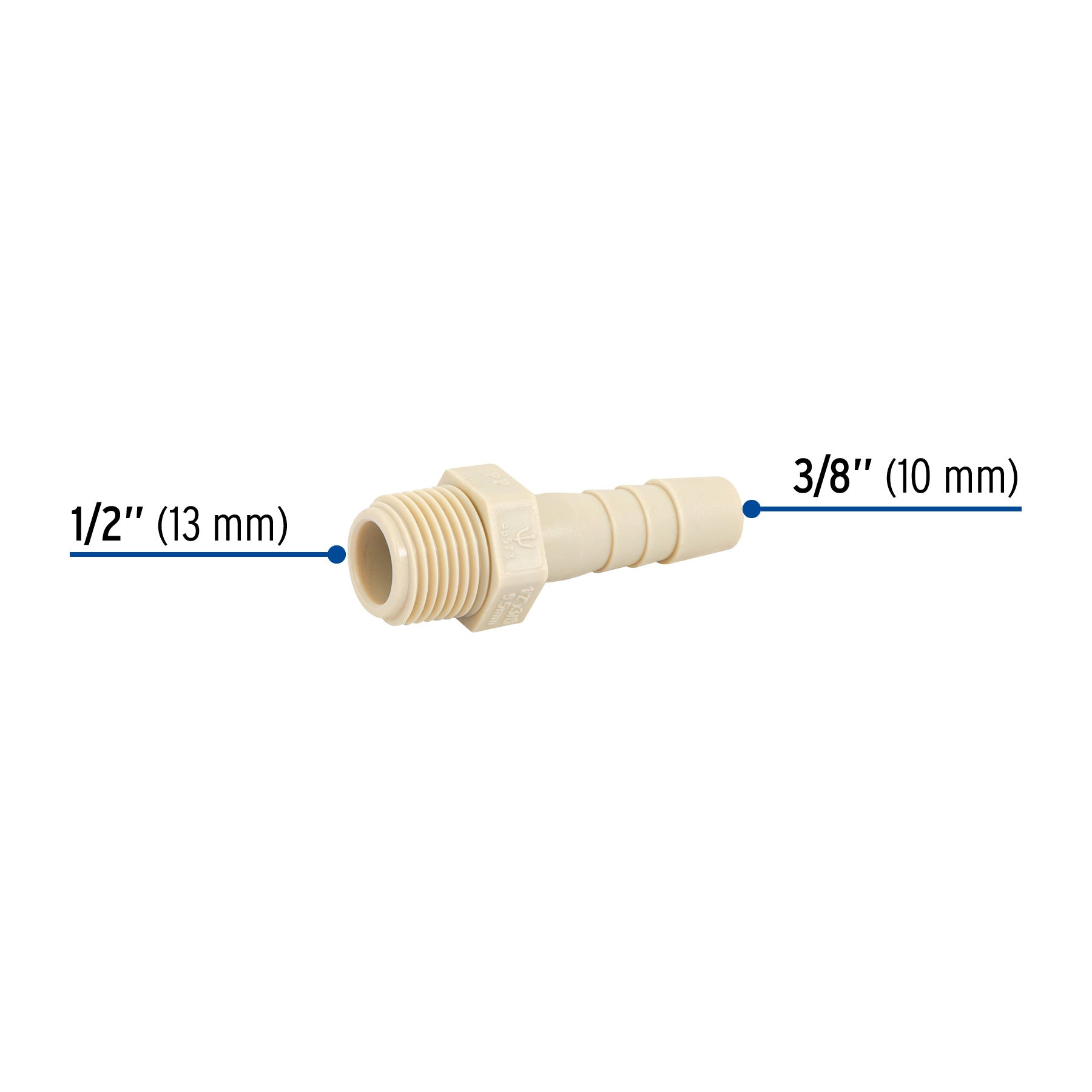 Adaptador inserción rosca exterior de 1/2" x 3/8", FOSET