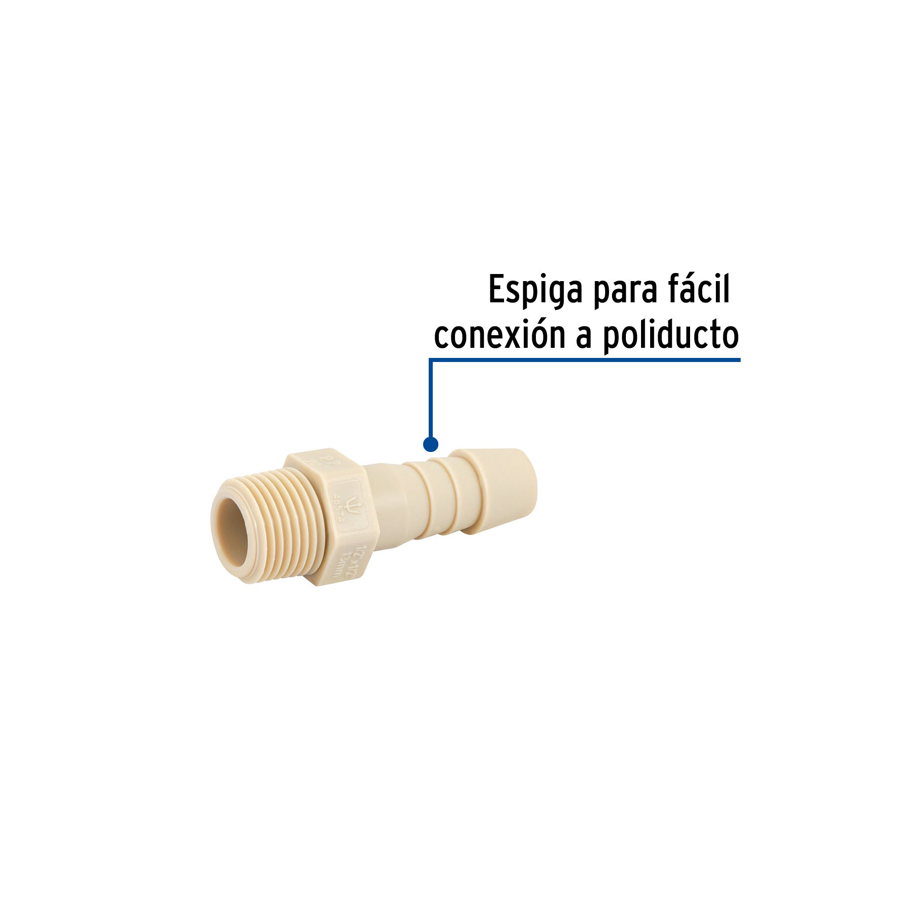 Adaptador inserción rosca exterior de 1/2" x 1/2", FOSET