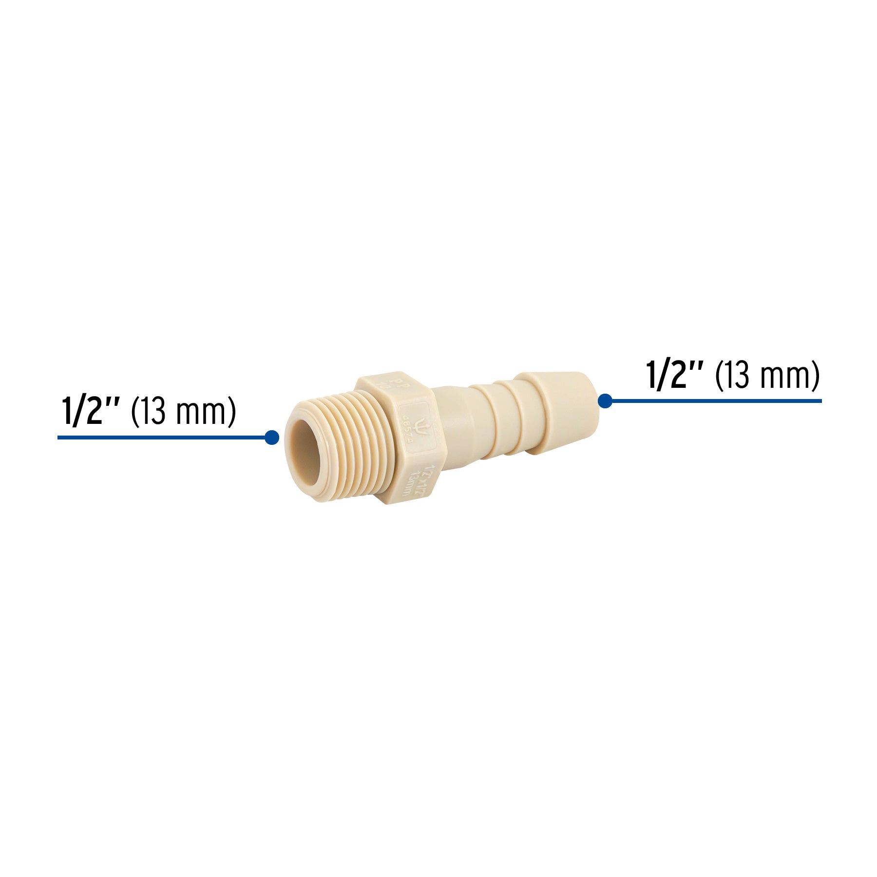 Adaptador inserción rosca exterior de 1/2" x 1/2", FOSET