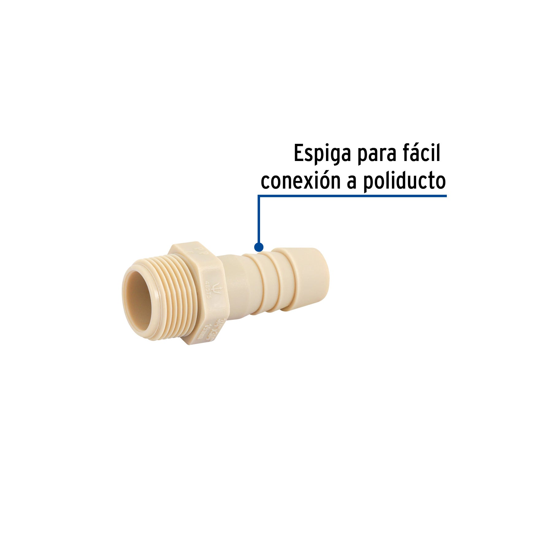 Adaptador inserción rosca exterior de 3/4" x 3/4", FOSET