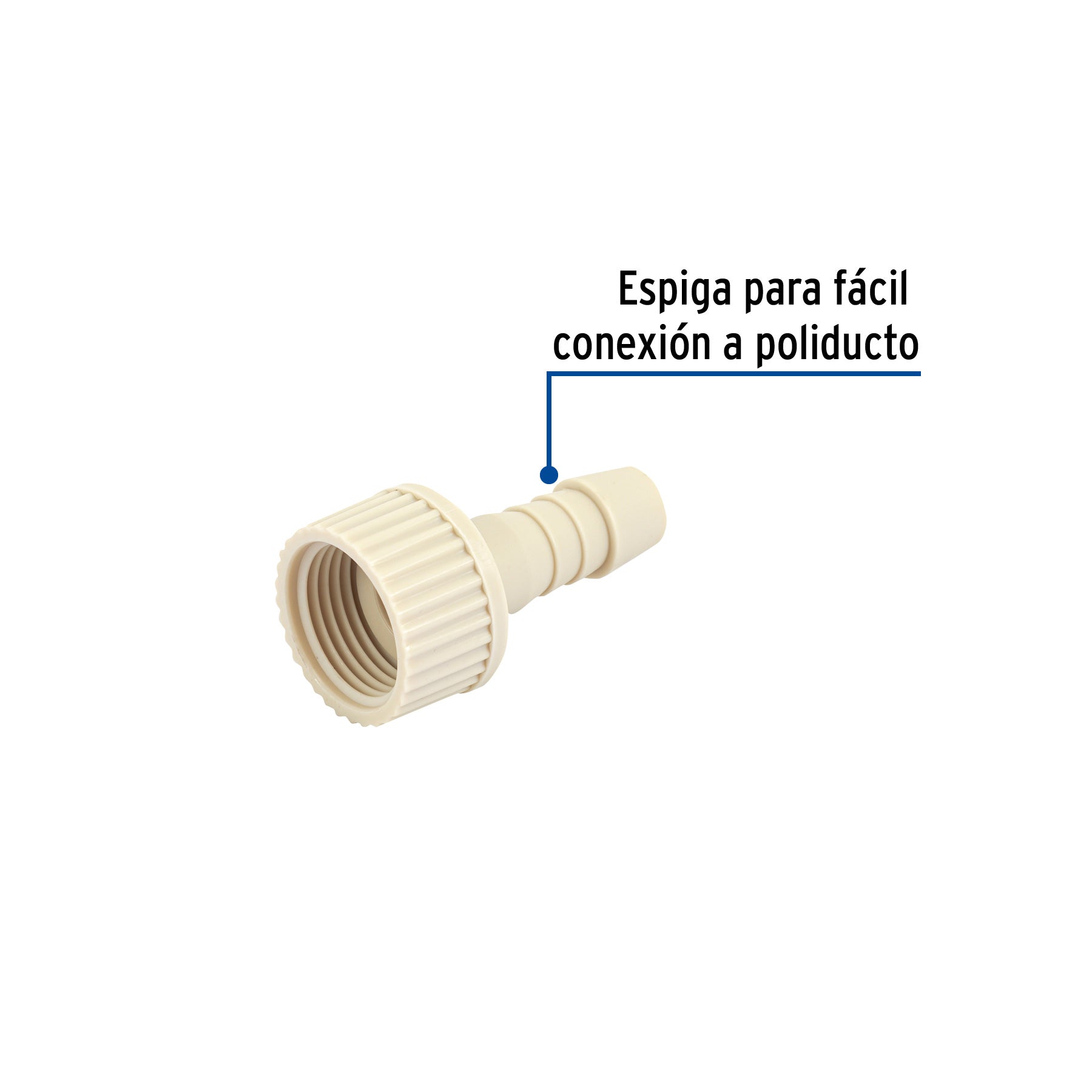 Adaptador hembra movible de polipropileno 3/4" x 1/2", FOSET