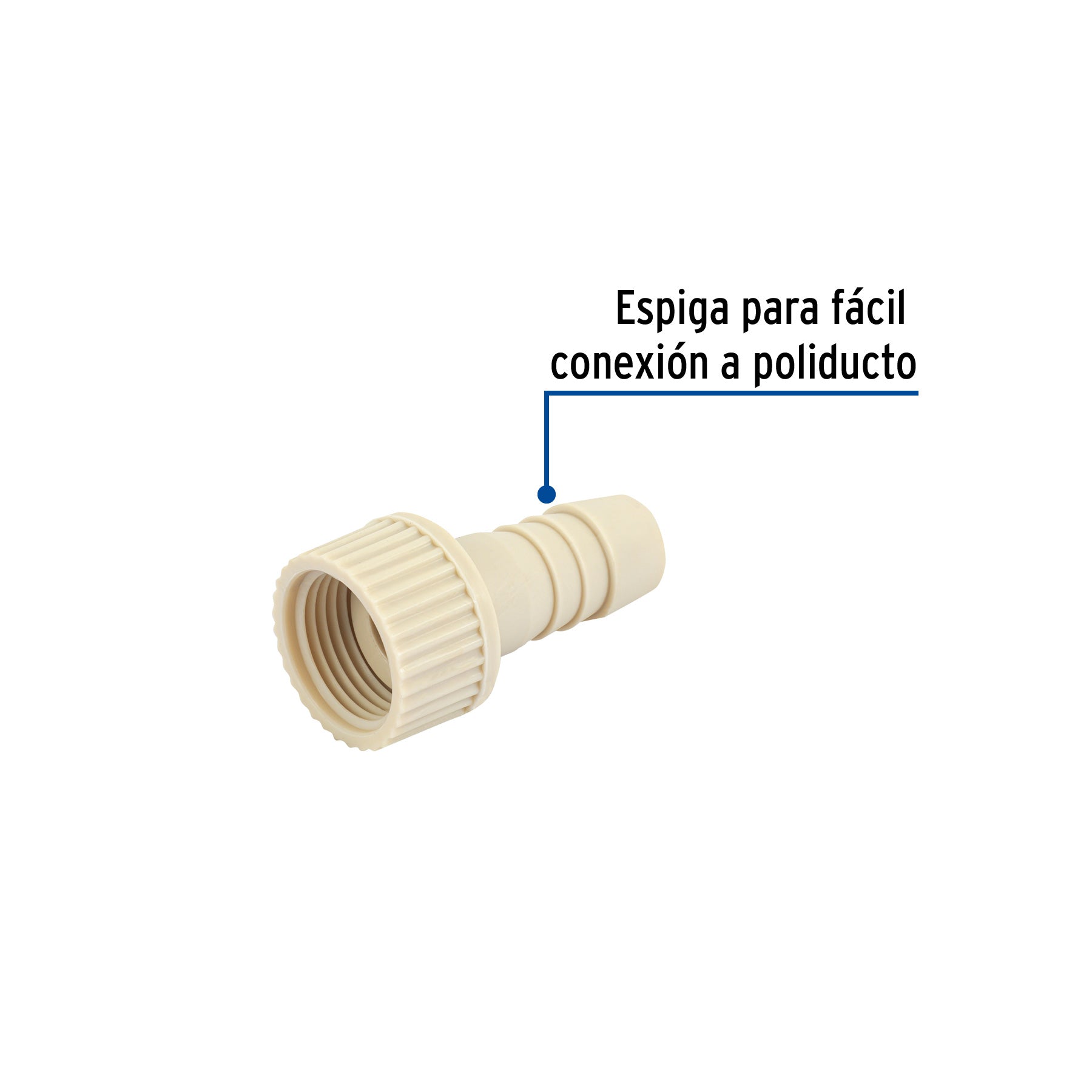 Adaptador hembra movible de polipropileno 3/4" x 3/4", FOSET