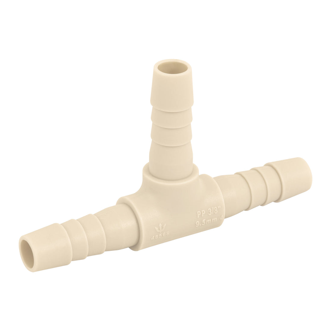 Tee inserción 3/8" de polipropileno, FOSET
