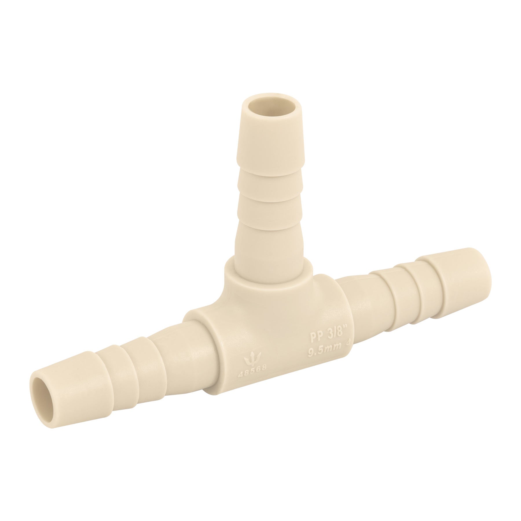 Tee inserción 3/8" de polipropileno, FOSET