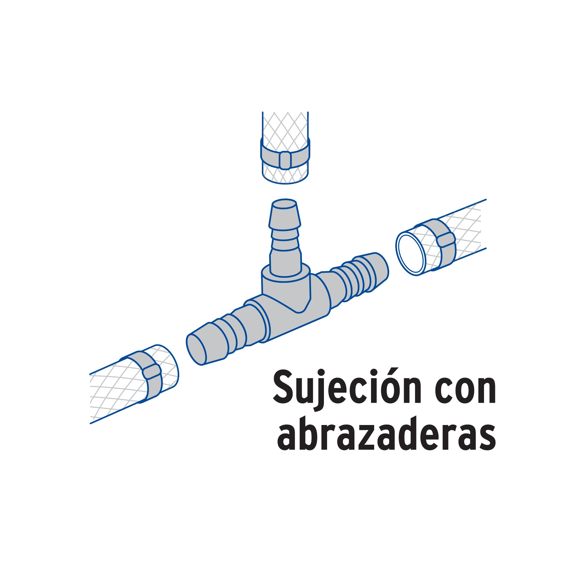 Tee inserción 3/8" de polipropileno, FOSET