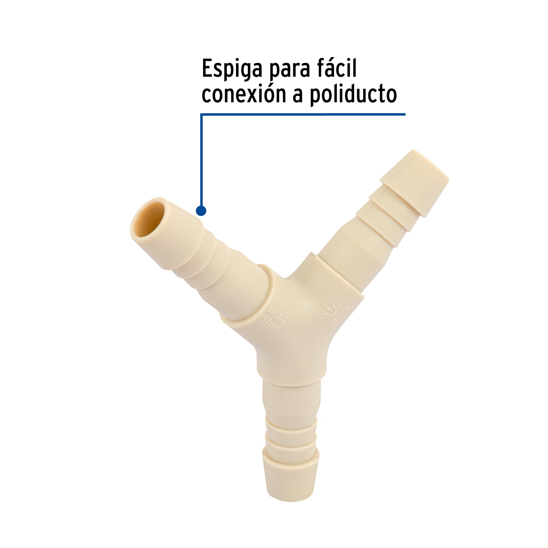Yee inserción 1/2" de polipropileno, FOSET