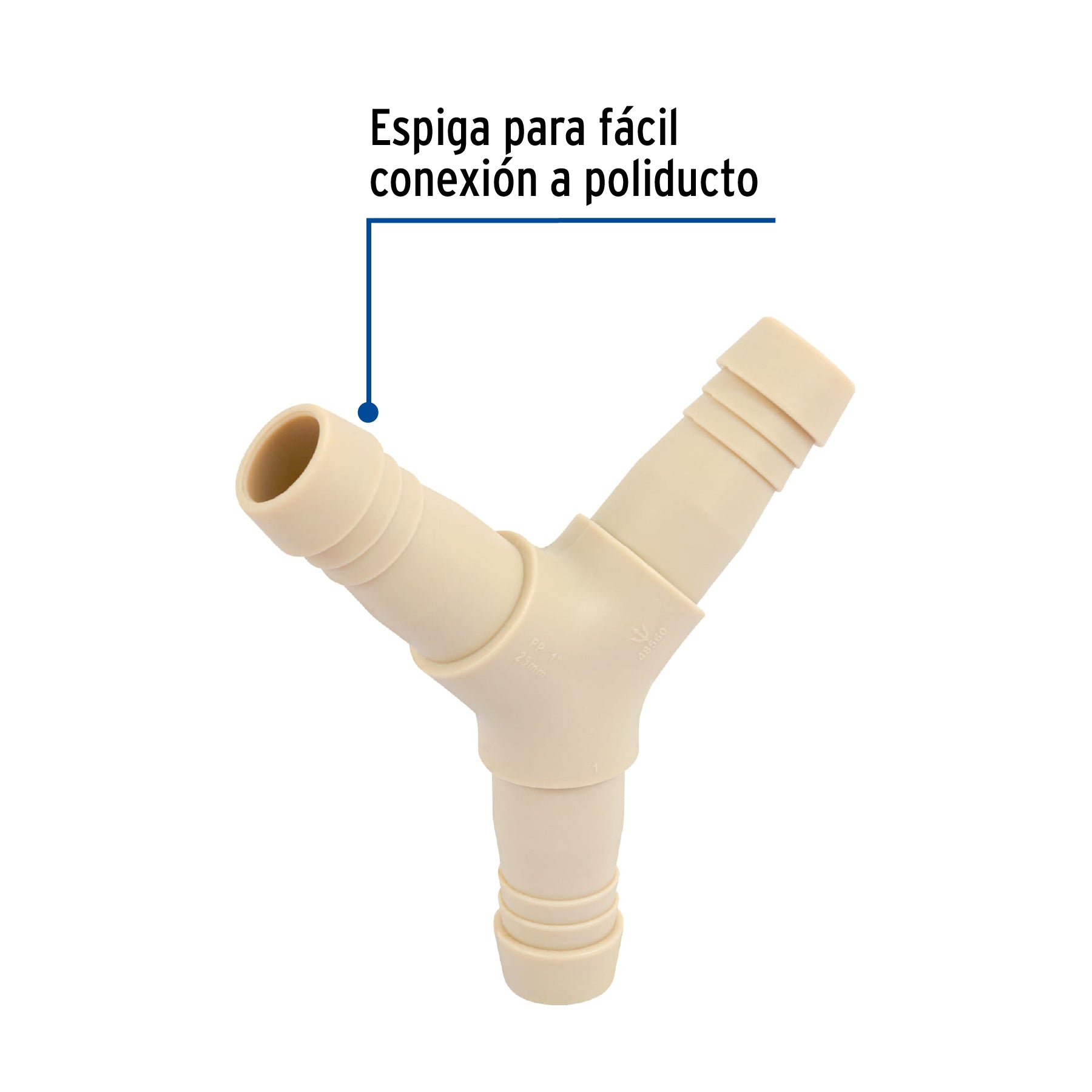 Yee inserción 1" de polipropileno, FOSET