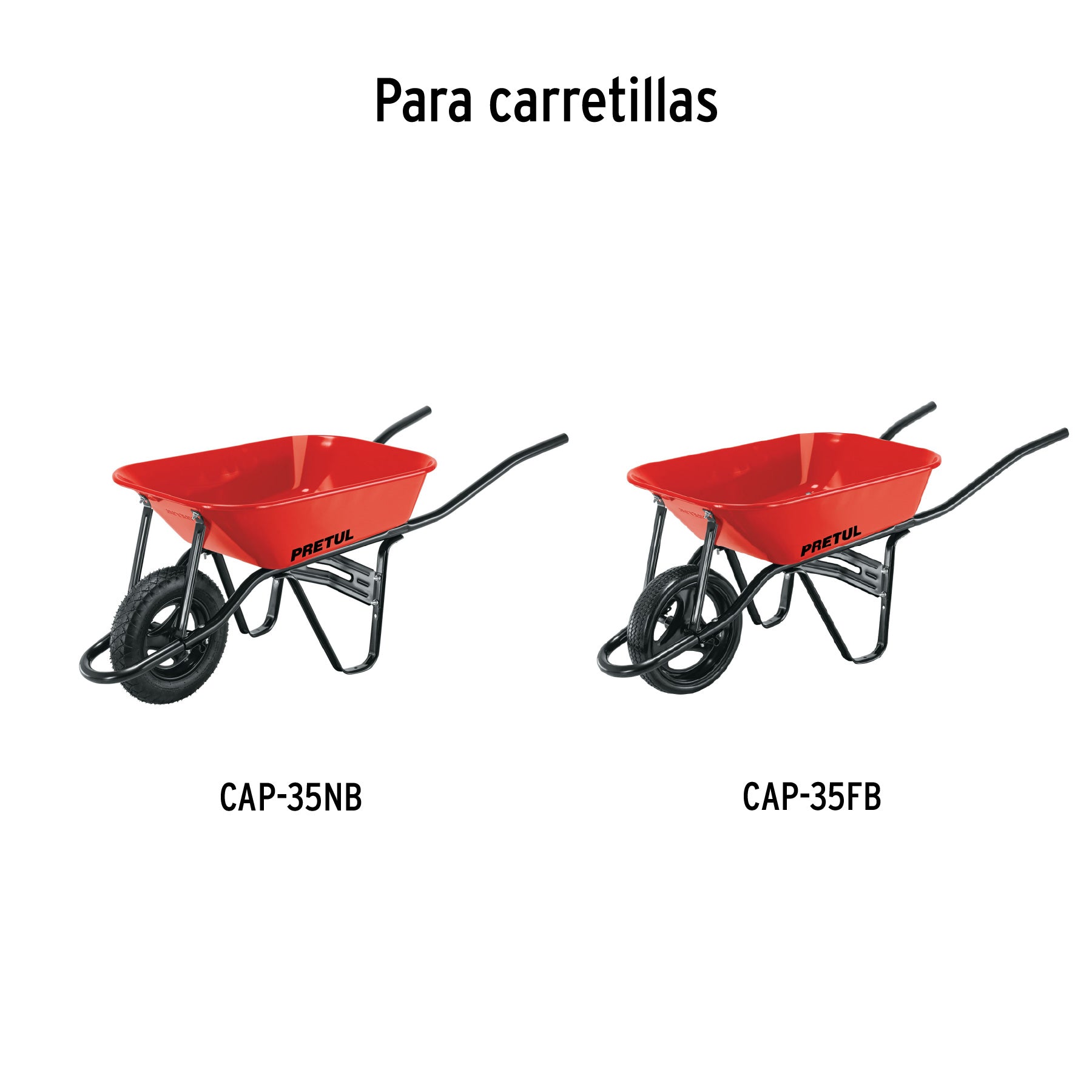 Concha metálica para carretillas CAP-35NB/FB/SB, PRETUL