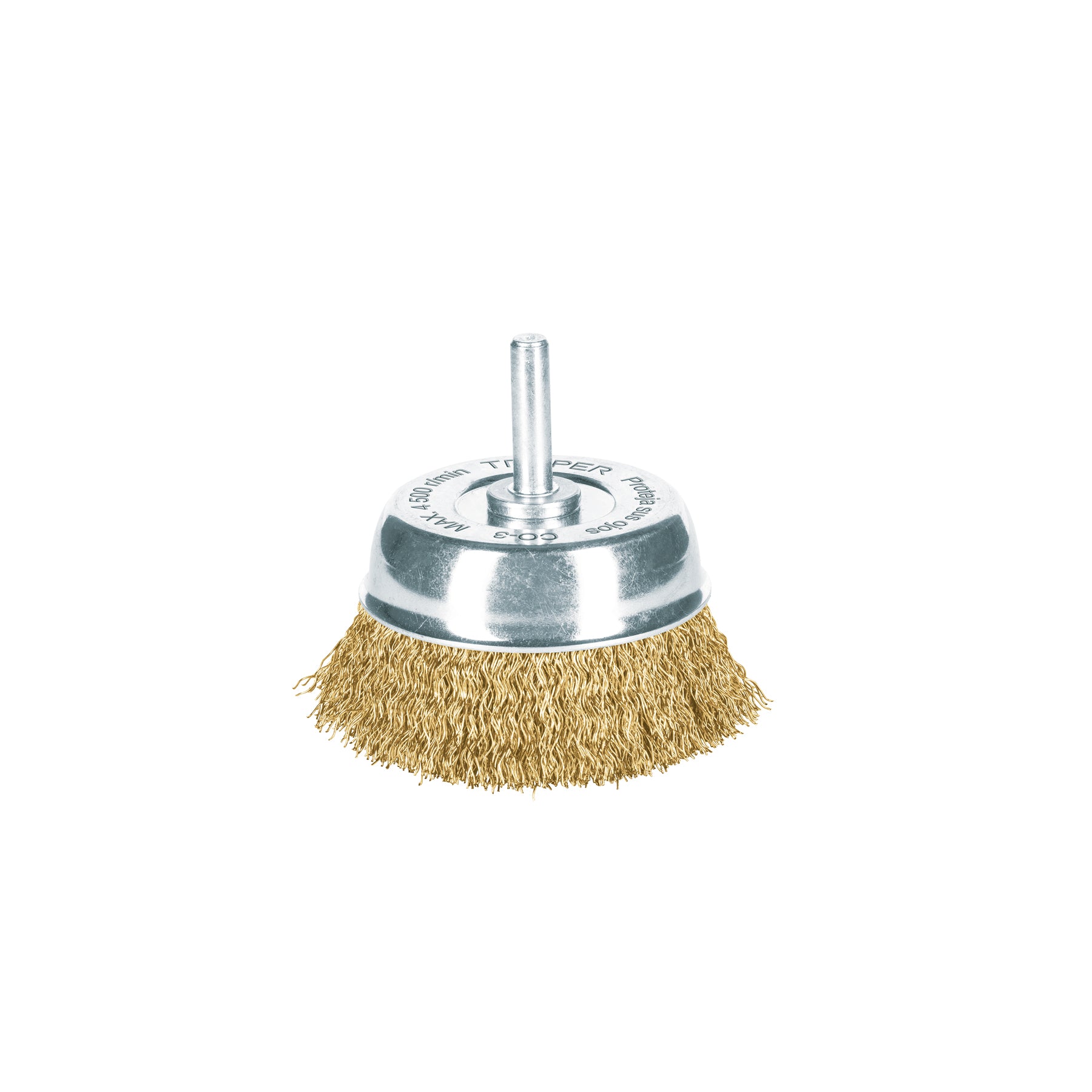 Carda de copa 2-3/4" alambre grueso para taladro, TRUPER