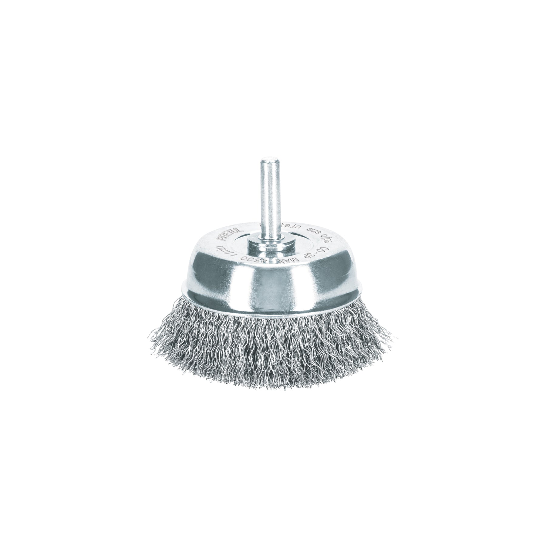 Carda de copa 2-3/4" alambre grueso para taladro, PRETUL