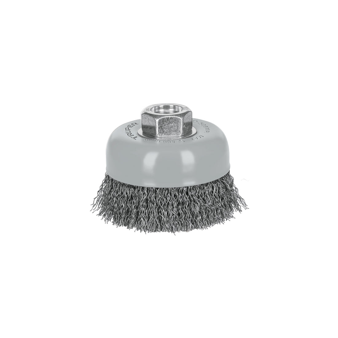 Carda copa 3" alambre ondulado fino, Multi-rosca, TRUPER