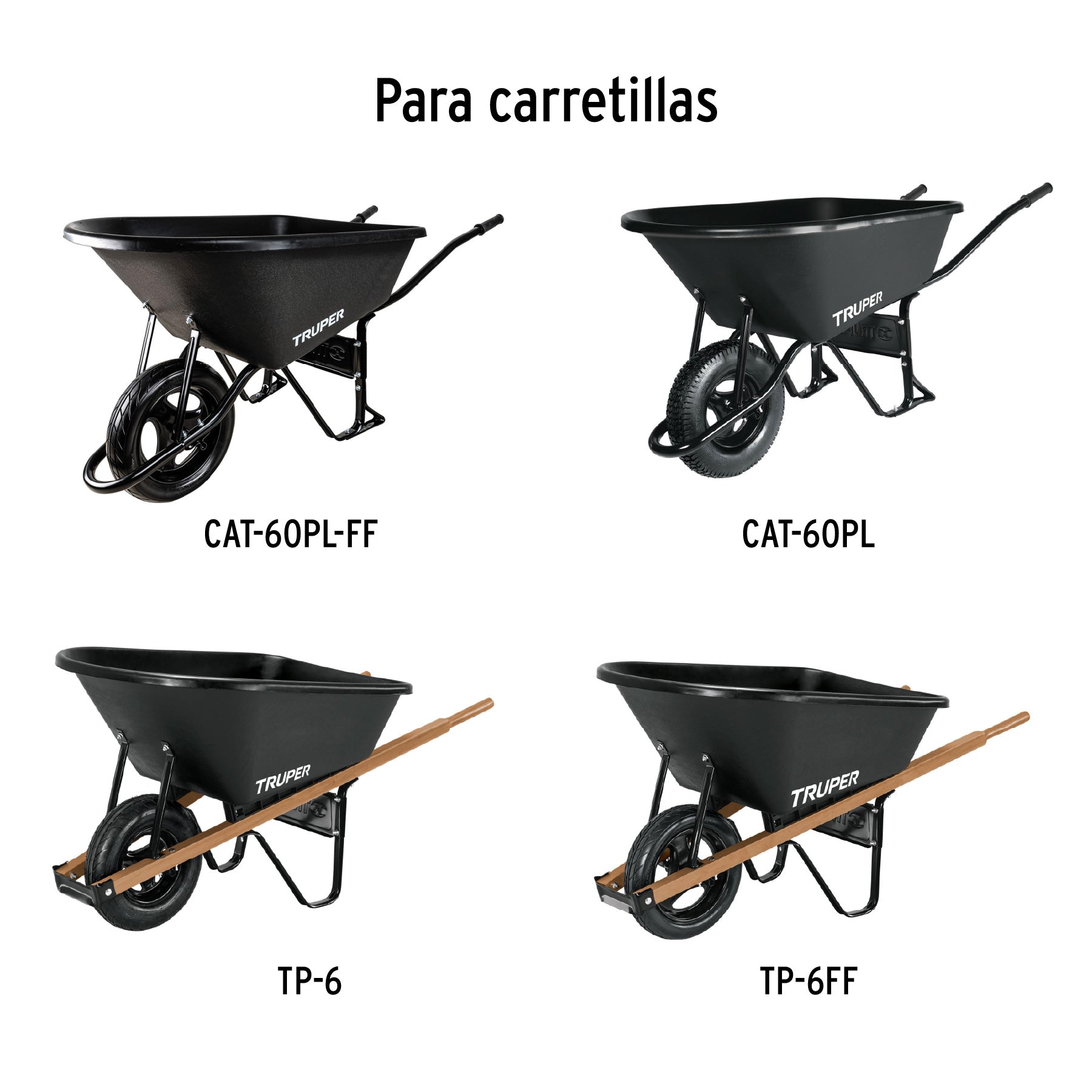 Concha plástica para carretillas CAT-60PL y TP-6/FF, TRUPER